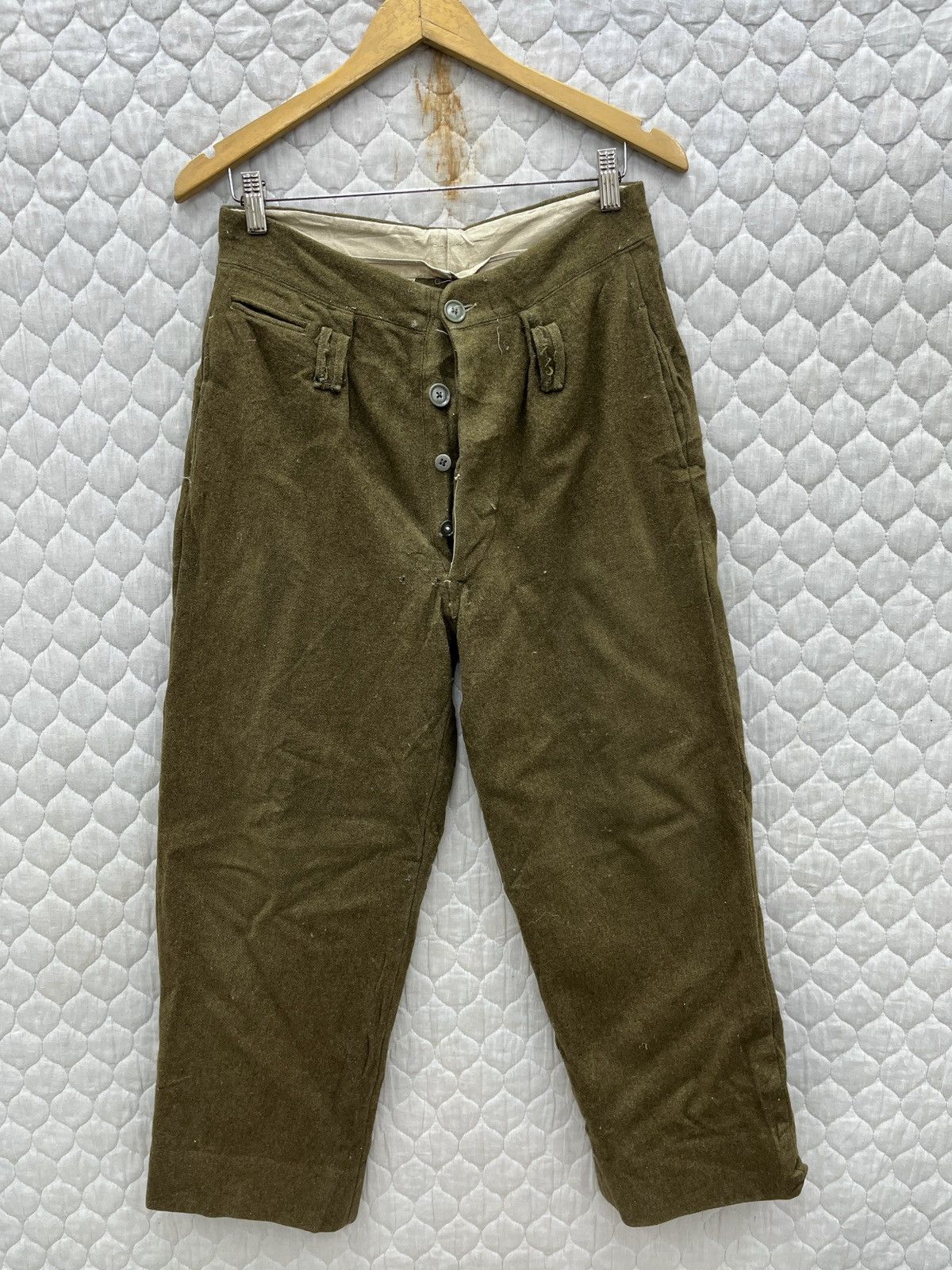 Vintage 🔥🔥🔥STEALS VTG JAPAN MILITARY WOOL PANTS Size US 29 - 1 Thumbnail