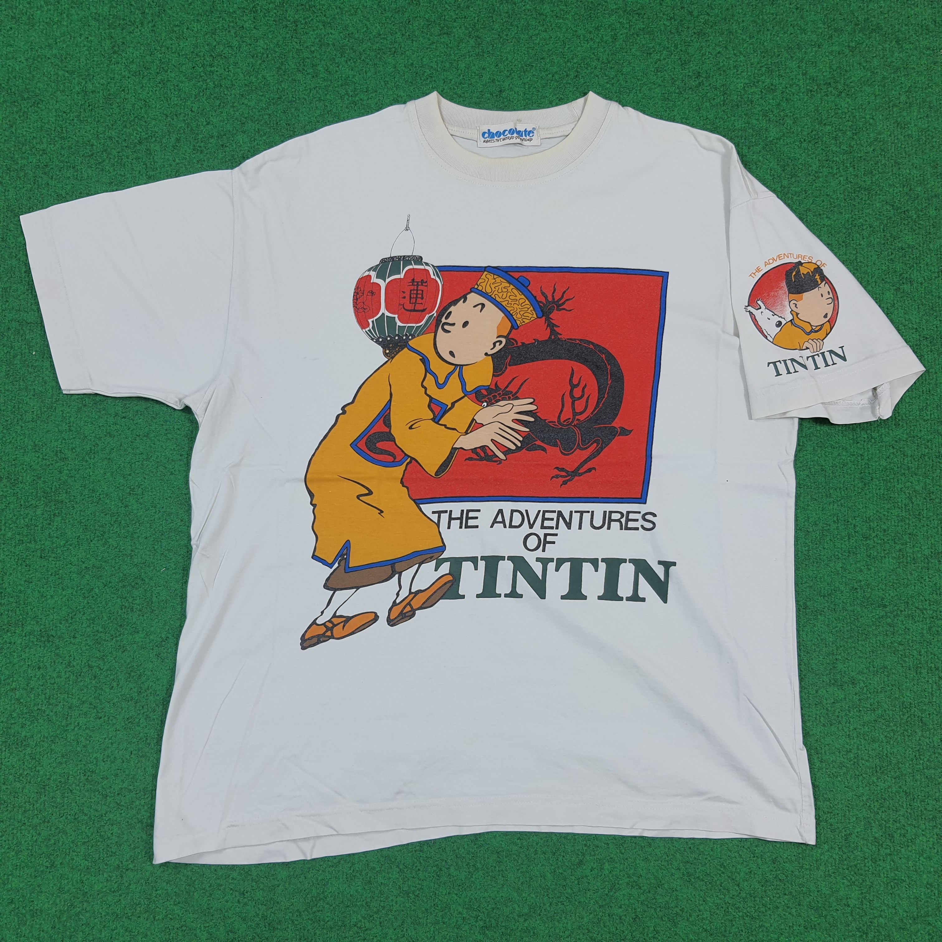 Vintage Vintage Adventure of Tintin American Graphic Tee C299N10 Size US L / EU 52-54 / 3 - 1 Thumbnail