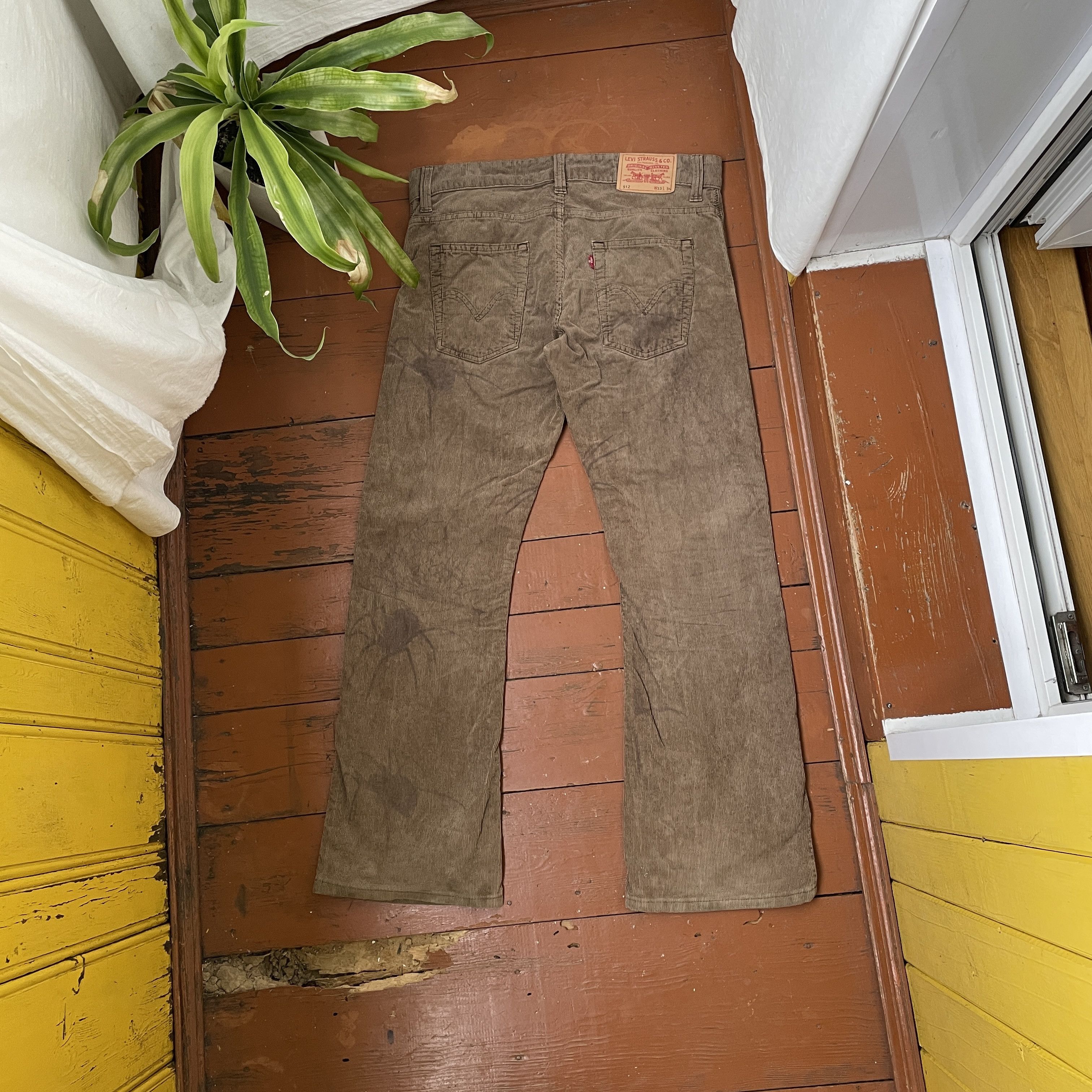 Levi's Levi's corduroy bobcut Baggy Pants spider patern Art y2k Size US 33 - 4 Thumbnail