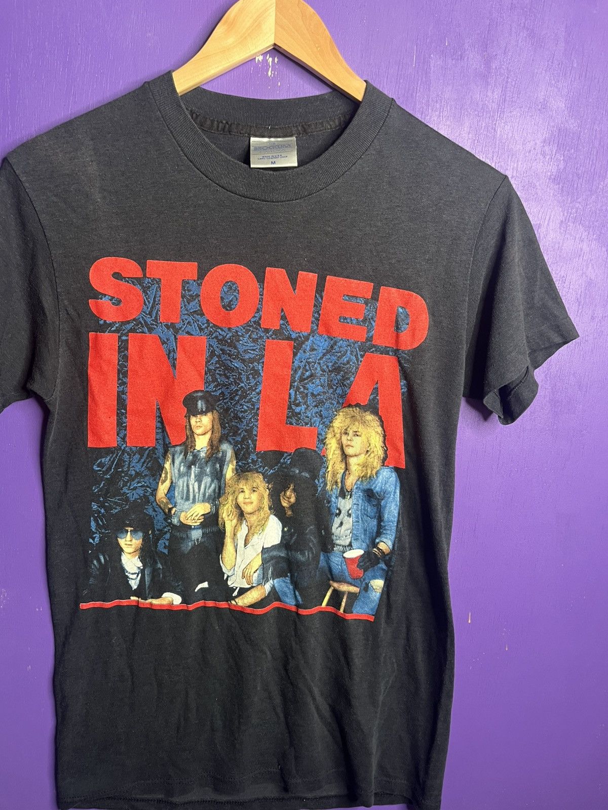 Band Tees × Vintage Vintage 1989 Guns N’ Roses stoned in LA tour t-shirt Size US M / EU 48-50 / 2 - 3 Thumbnail