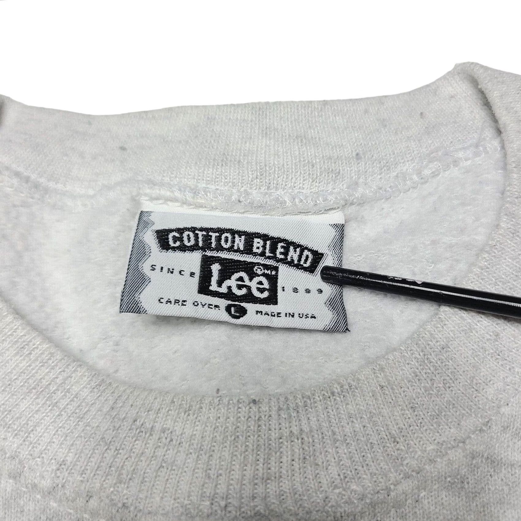 Lee VINTAGE Christmas Mistletoe Mouse Artist Amy Wulfing Sweatshirt Large 90's Mens Long Sleeve Gray Basic Sweatshirt Size US L / EU 52-54 / 3 - 5 Thumbnail