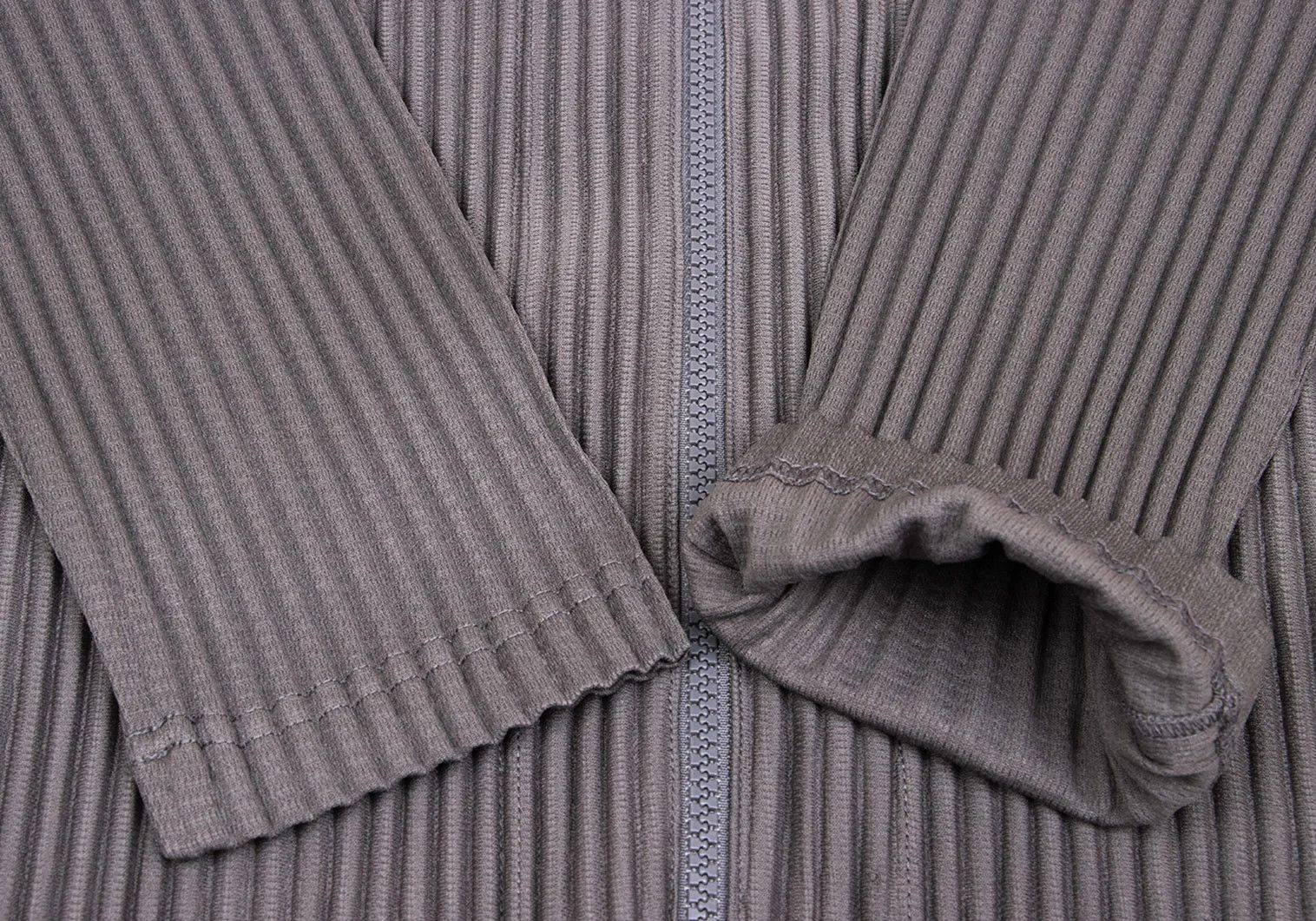 Issey Miyake Pleated Double Zip Jacket in Gray Size 3 Size US L / EU 52-54 / 3 - 9 Thumbnail
