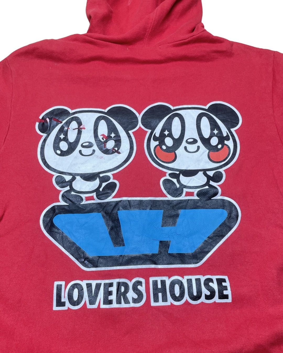 Japanese Brand Lovers House Japan Side-Lace Panda Graphic Hoodie Y2K Size S / US 4 / IT 40 - 5 Thumbnail