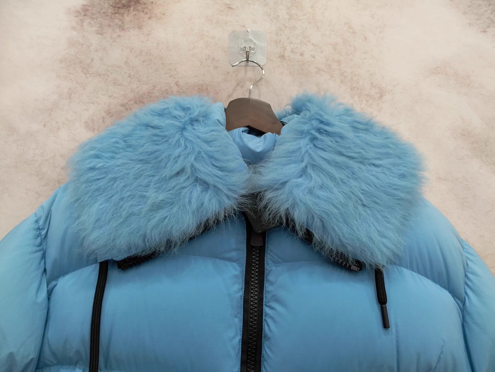 Moncler Moncler Plaret blue zip fur collar down jacket size 1 Size S / US 4 / IT 40 - 3 Thumbnail