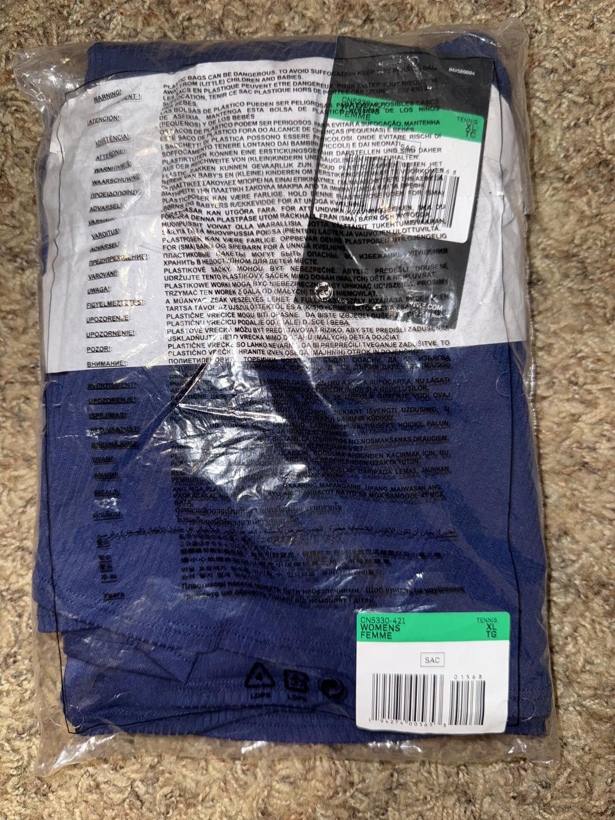Nike Nike Womens Tennis Skort Navy Blue Court Slam Dri-FIT Skirt Size 32" / US 10 / IT 46 - 5 Thumbnail