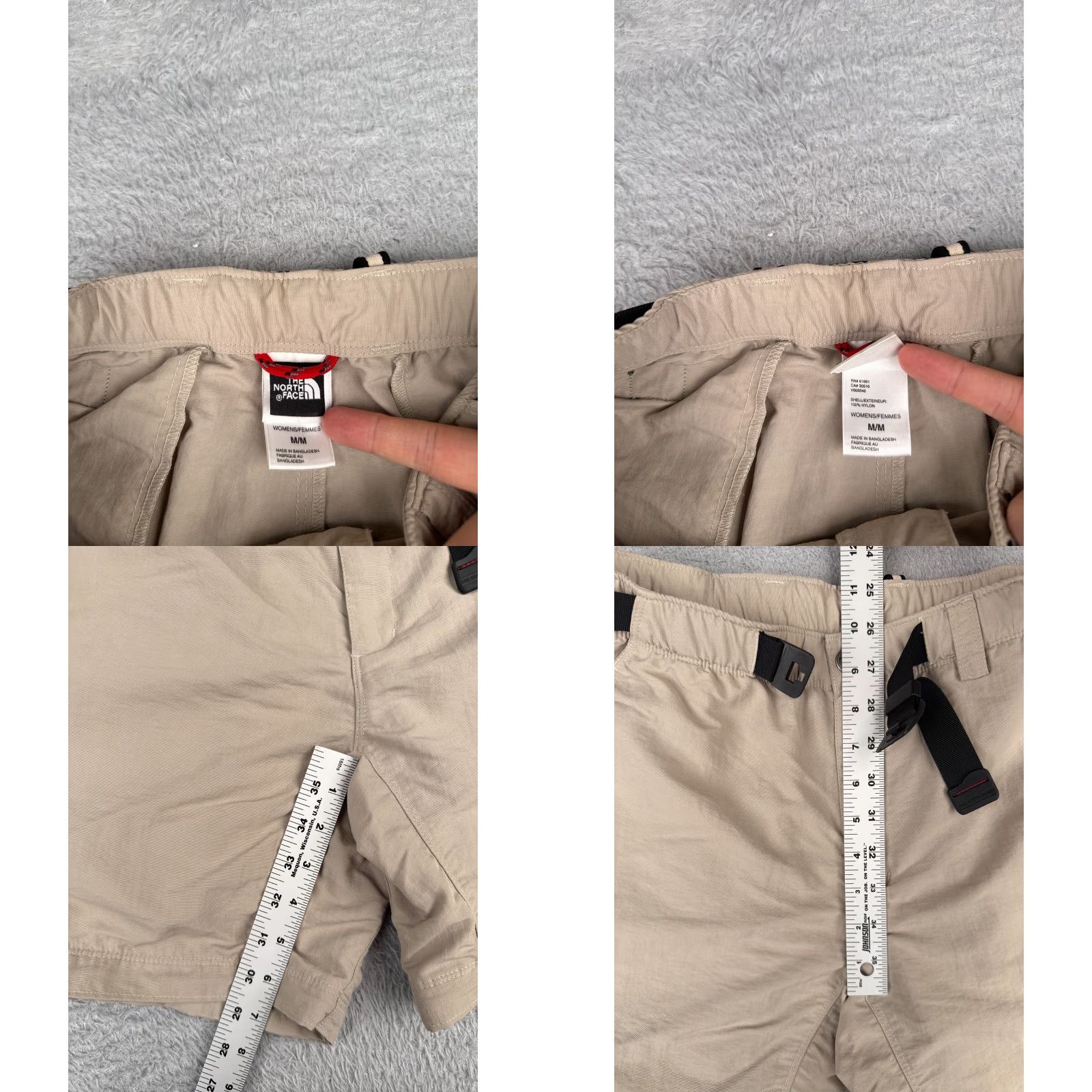 The North Face The North Face Shorts Women Medium Beige Cargo Belted 100% Nylon Hike 30x7 Size 32" / US 10 / IT 46 - 8 Thumbnail