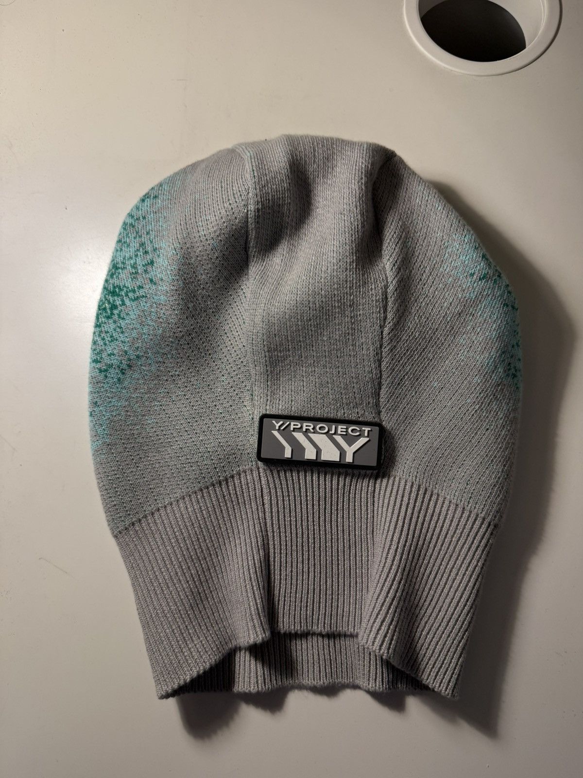 Y/Project Y/Project Gray Green Gradient Balaclava Size ONE SIZE - 2 Thumbnail