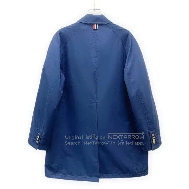 Thom Browne Thom Browne Blue Check Cotton Trench Coat. Size US S / EU 44-46 / 1 - 2 Thumbnail