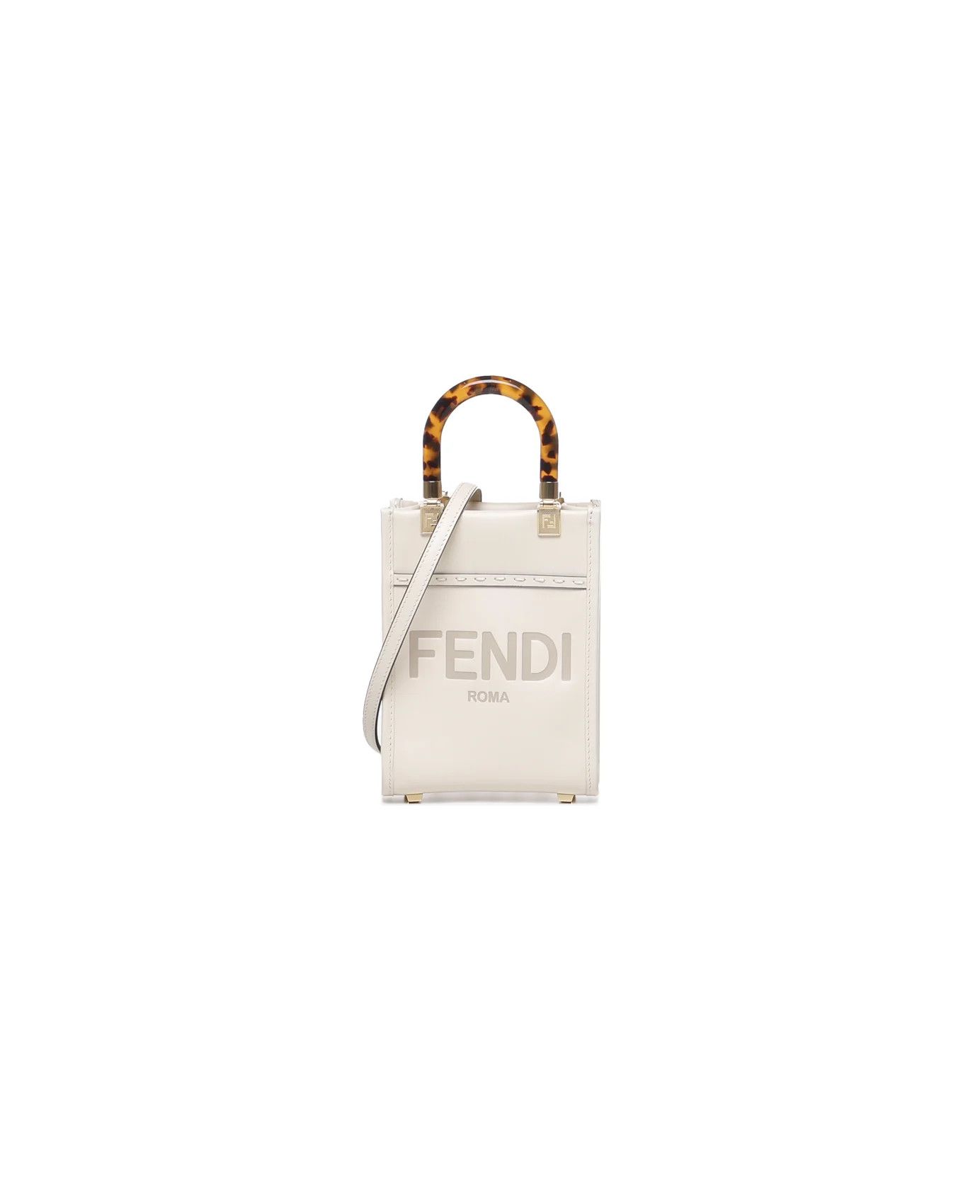 Fendi o1s1wg110326 Size: OS/Mini Sunshine Shopper in White Size ONE SIZE - 1 Thumbnail