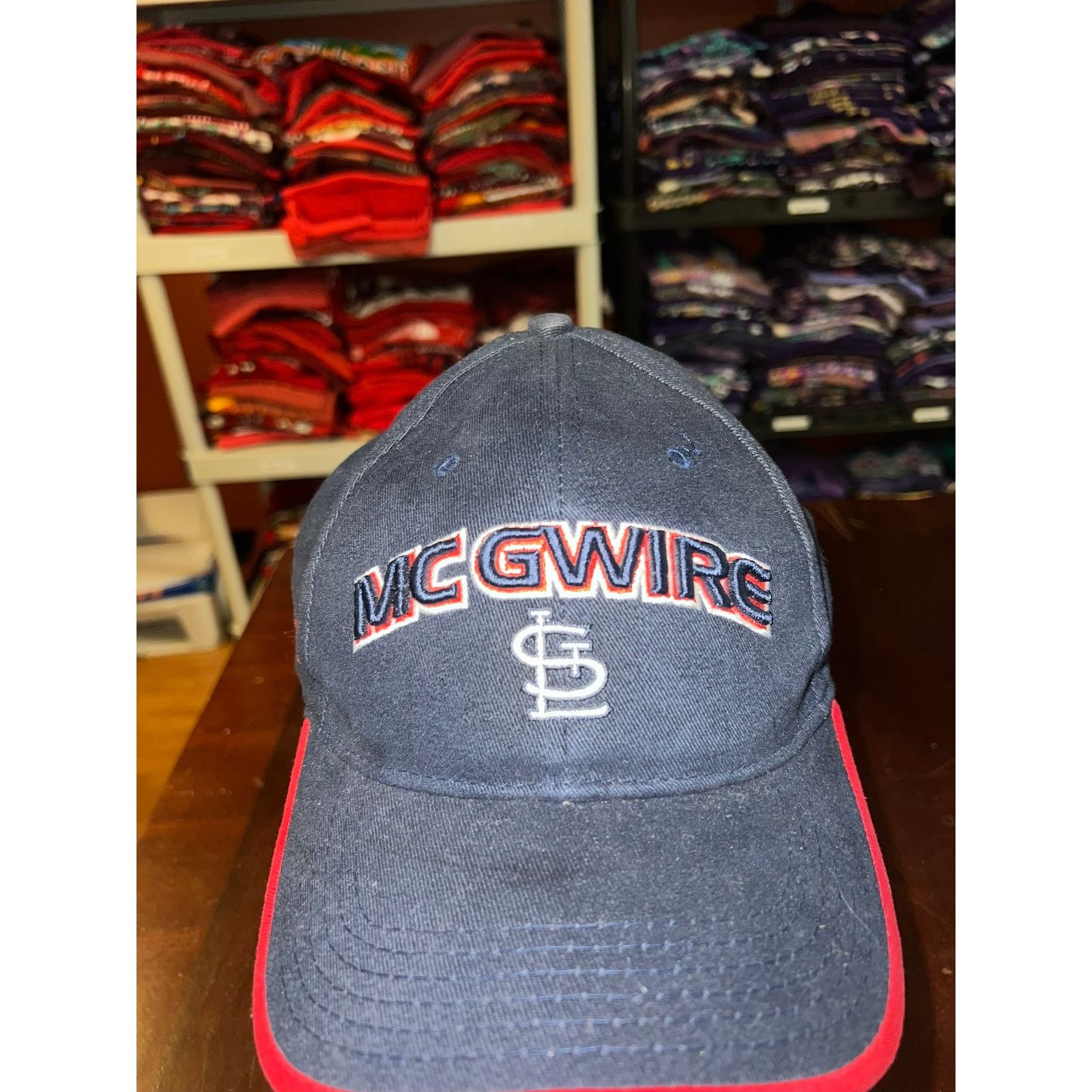 MLB Mark McGwire Hat St. Louis Cardinals Blue Baseball Cap Size ONE SIZE - 2 Thumbnail