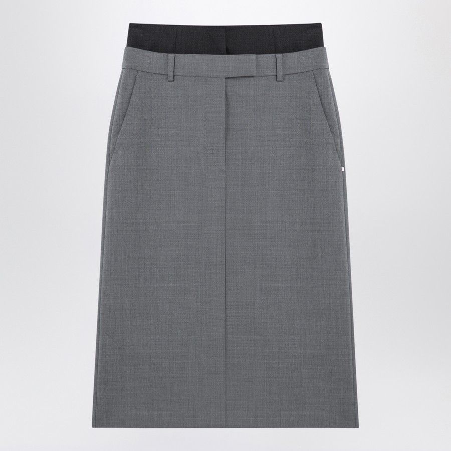 Sportmax o1d2blof1024 Midi Skirt in Grey Size 28" / US 6 / IT 42 - 1 Thumbnail