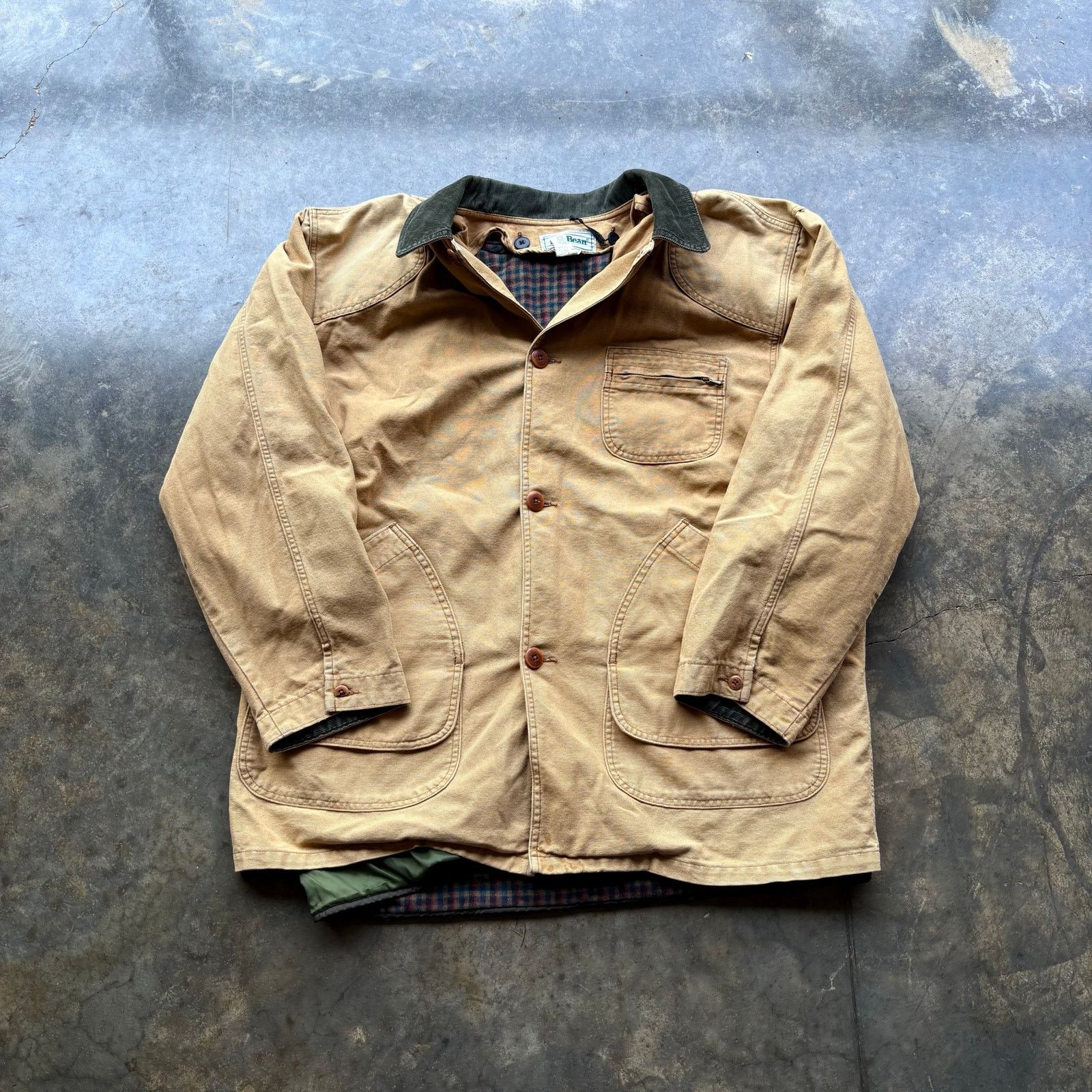 Vintage Vintage 90s LL Bean Chore Coat Lined Jacket Size US XL / EU 56 / 4 - 1 Thumbnail