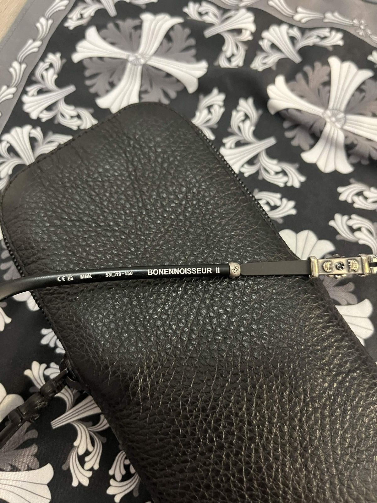 Chrome Hearts Chrome Hearts Bonennoisseur II Eyeglasses Silver/Black Size ONE SIZE - 4 Thumbnail