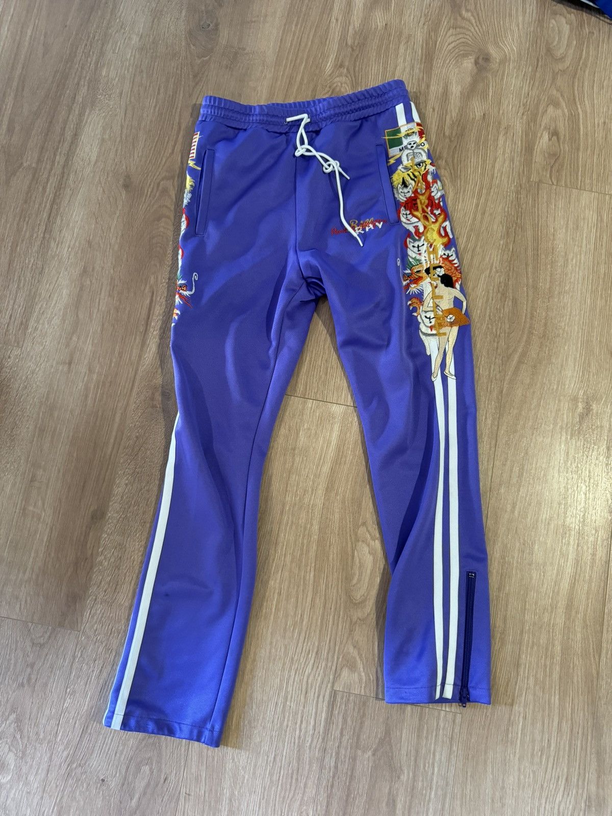 Doublet PURPLE CHAOS EMBROIDERY TRACK PANTS | Grailed