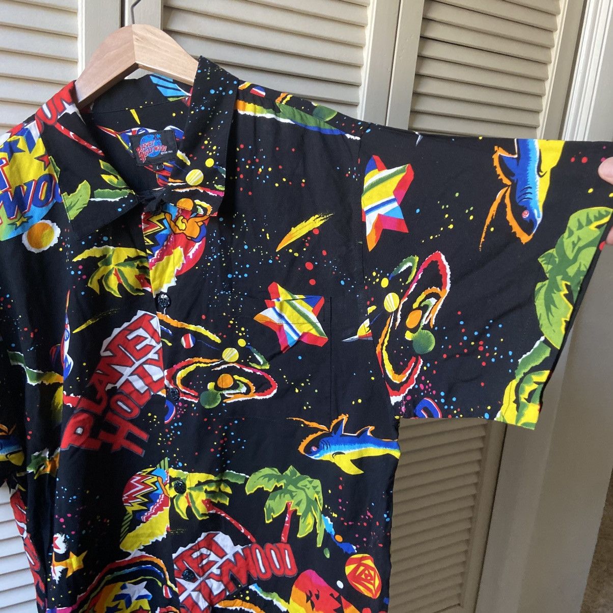 Planet Hollywood × Vintage Vintage 1991 Jams World Planet Hollywood Space Island Shirt Size US L / EU 52-54 / 3 - 5 Thumbnail