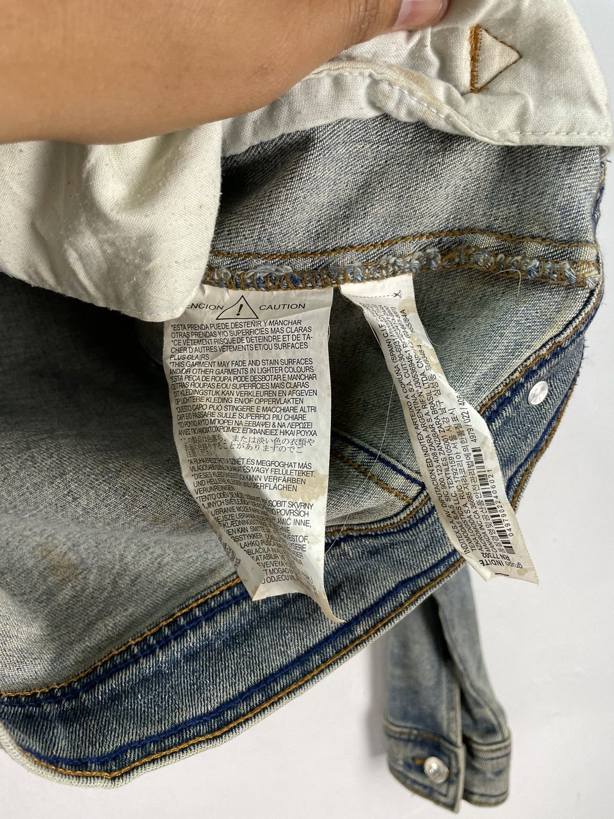 Zara Zara Women Trucker Denim Jacket Faded Wash Distressed Size S / US 4 / IT 40 - 5 Thumbnail