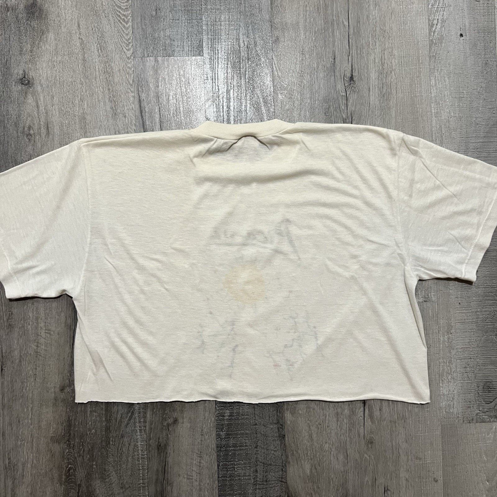 Vintage VTG Picasso T Shirt White Spadem Cropped 80s Artistic Art L Size L / US 10 / IT 46 - 2 Thumbnail