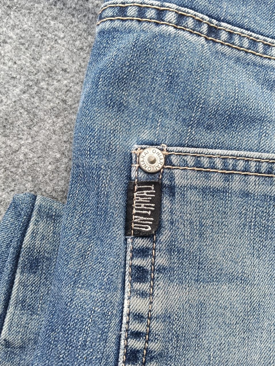 Japanese Brand Oniarai Embroidered Dragon Graphic Jeans – Vintage Wash Size US 30 / EU 46 - 5 Thumbnail
