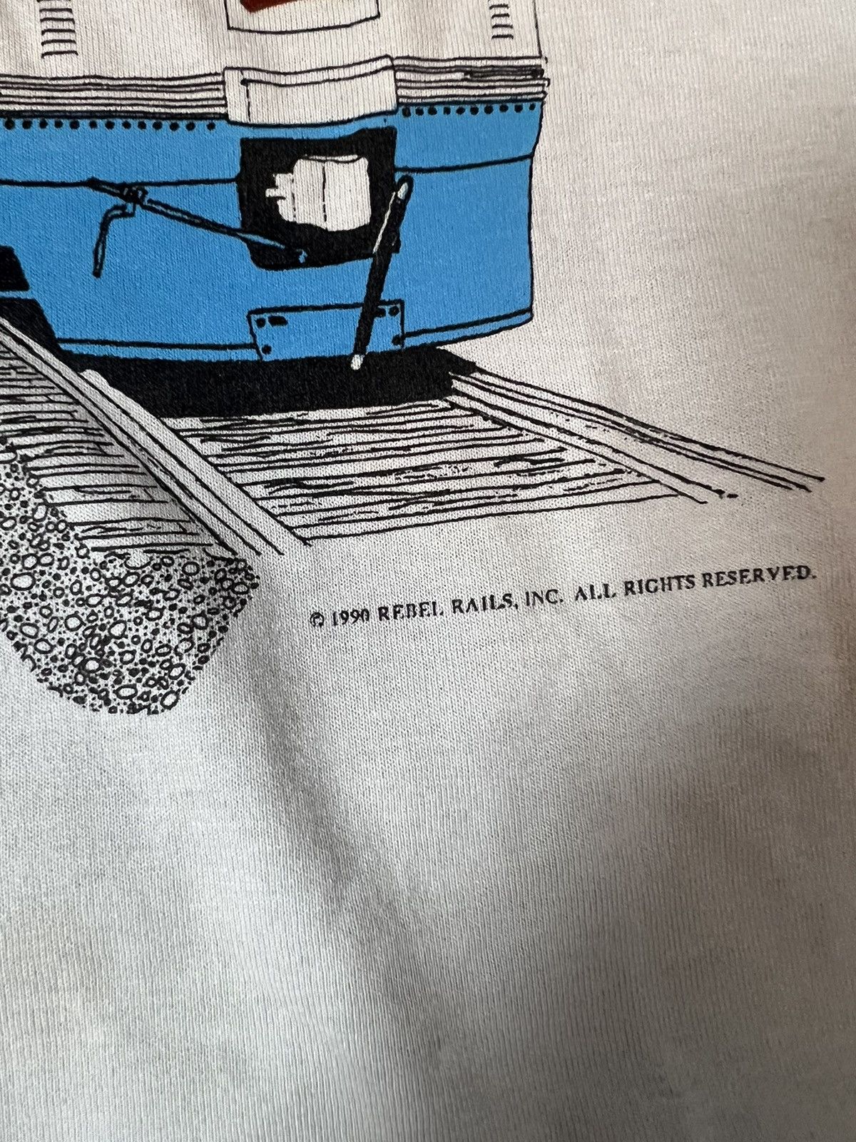 Vintage Vintage 1990 CSX Memphis Railroads Train Track Tee Size US XL / EU 56 / 4 - 3 Thumbnail