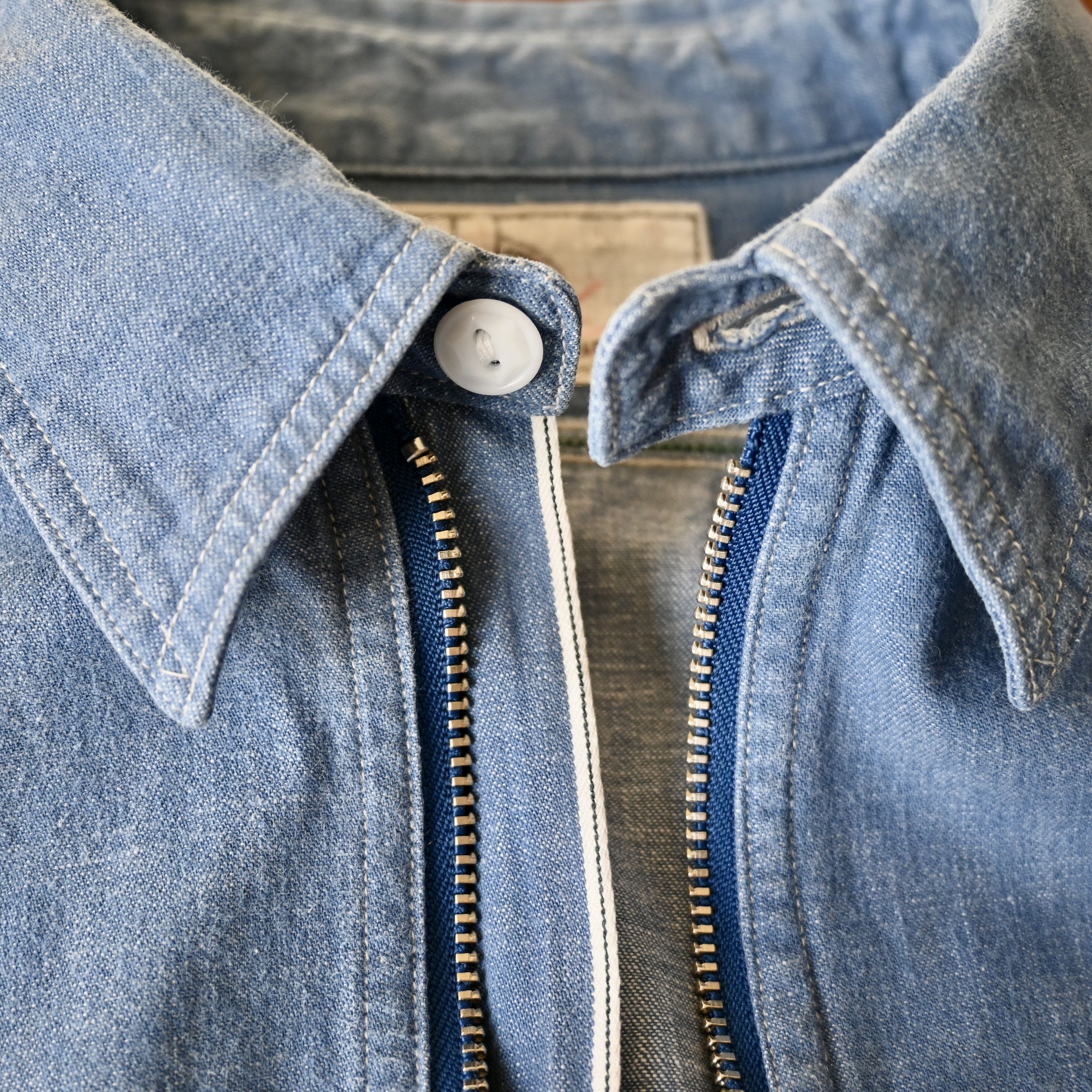 Beams Plus BEAMS Plus x Sunny Sports half-zip denim work shirt Size US M / EU 48-50 / 2 - 13 Thumbnail
