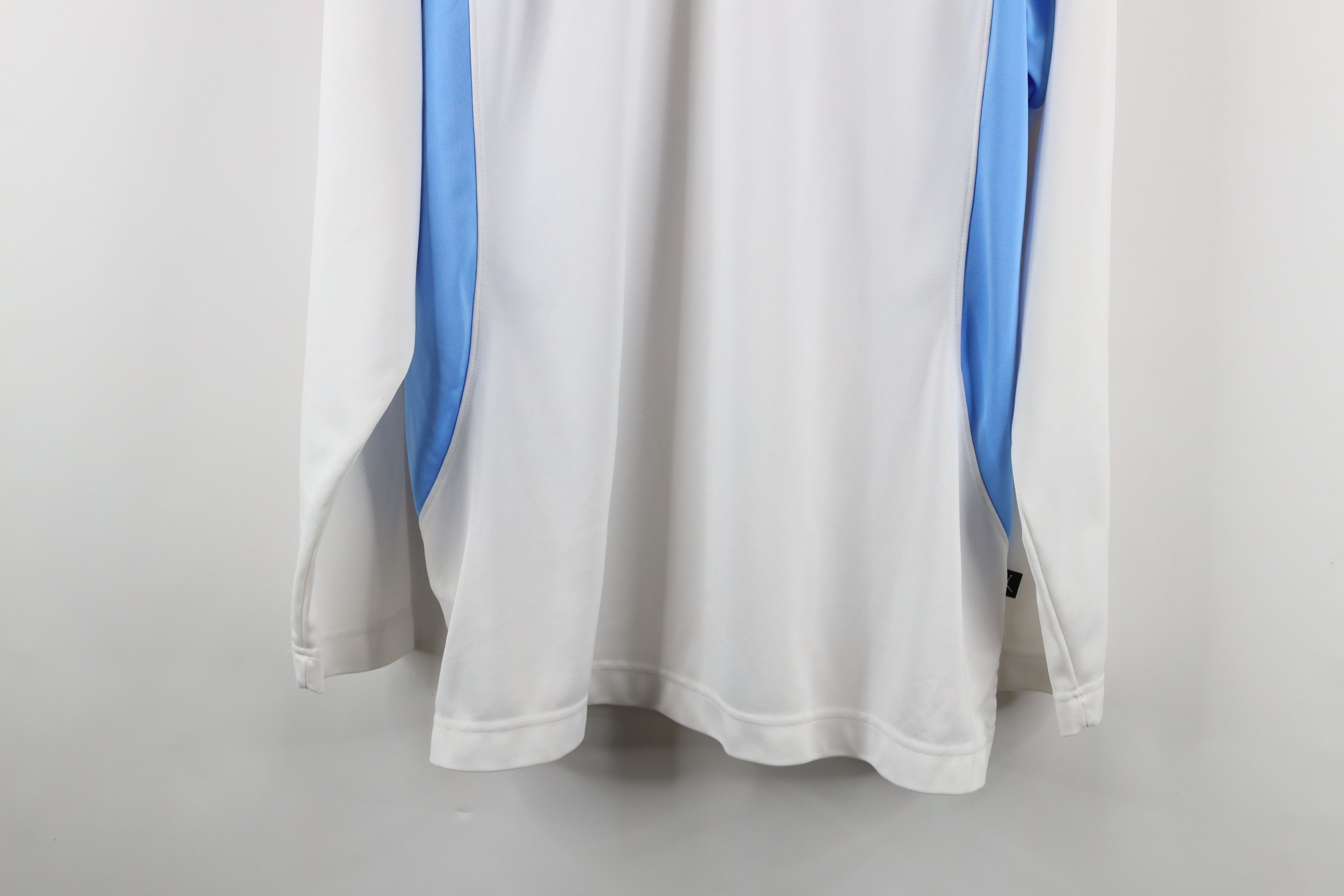 Nike × Vintage Vintage Nike Air Jordan Knit Long Sleeve T-Shirt White Blue Size US XL / EU 56 / 4 - 11 Thumbnail