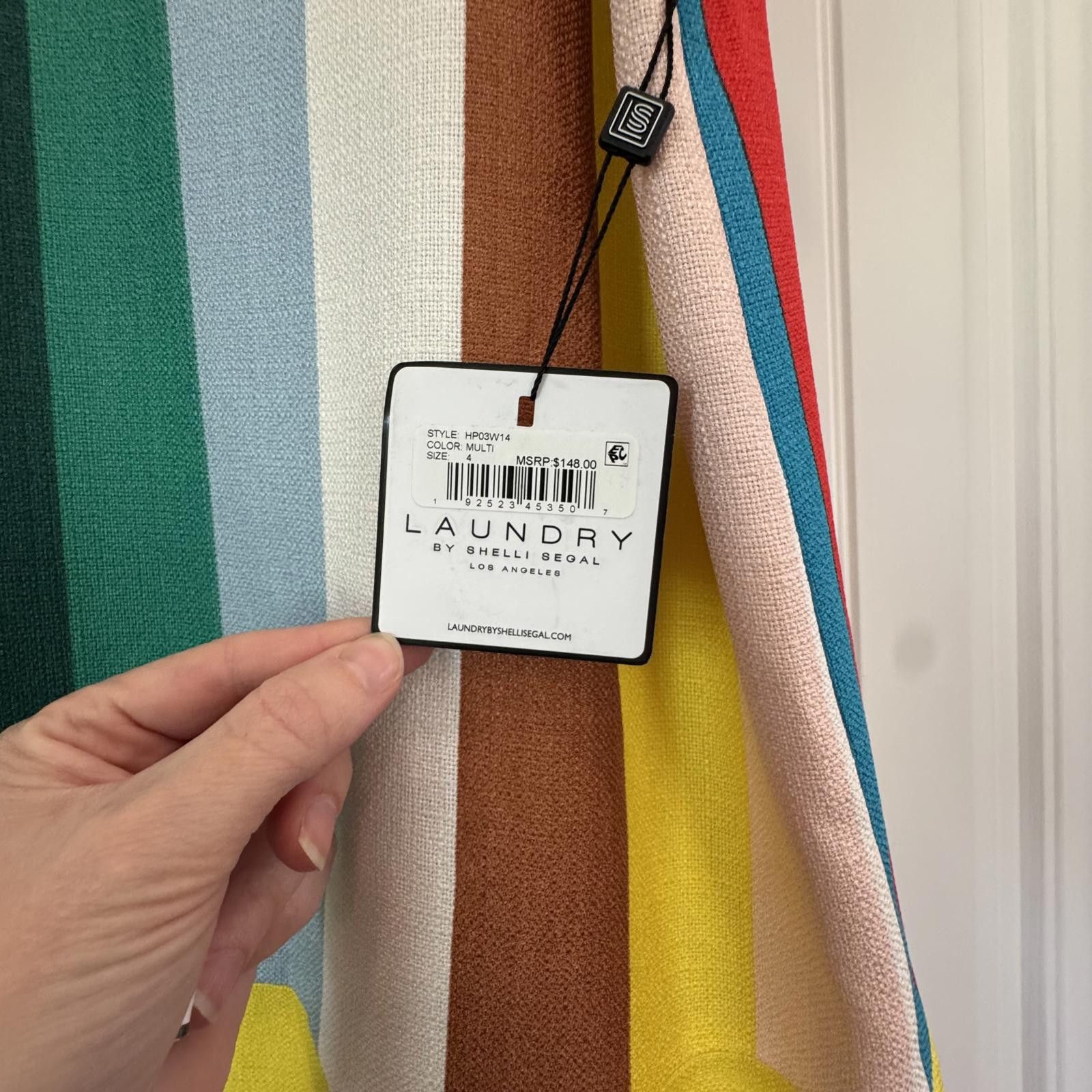 Other Laundry by Shelli Segal Multicolor Striped Dress Size 4 Size S / US 4 / IT 40 - 3 Thumbnail