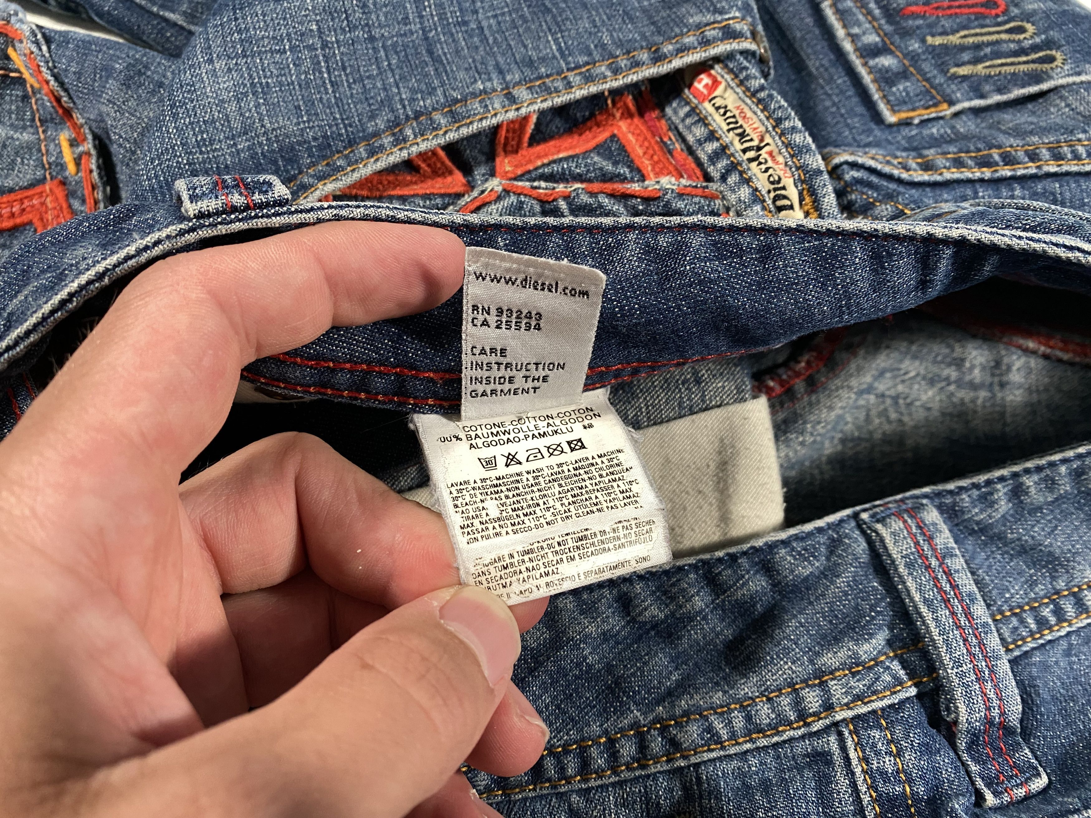 Diesel Vintage Diesel Industry Cross/Skull Motif Relaxed Fit Jeans Size US 32 / EU 48 - 8 Thumbnail