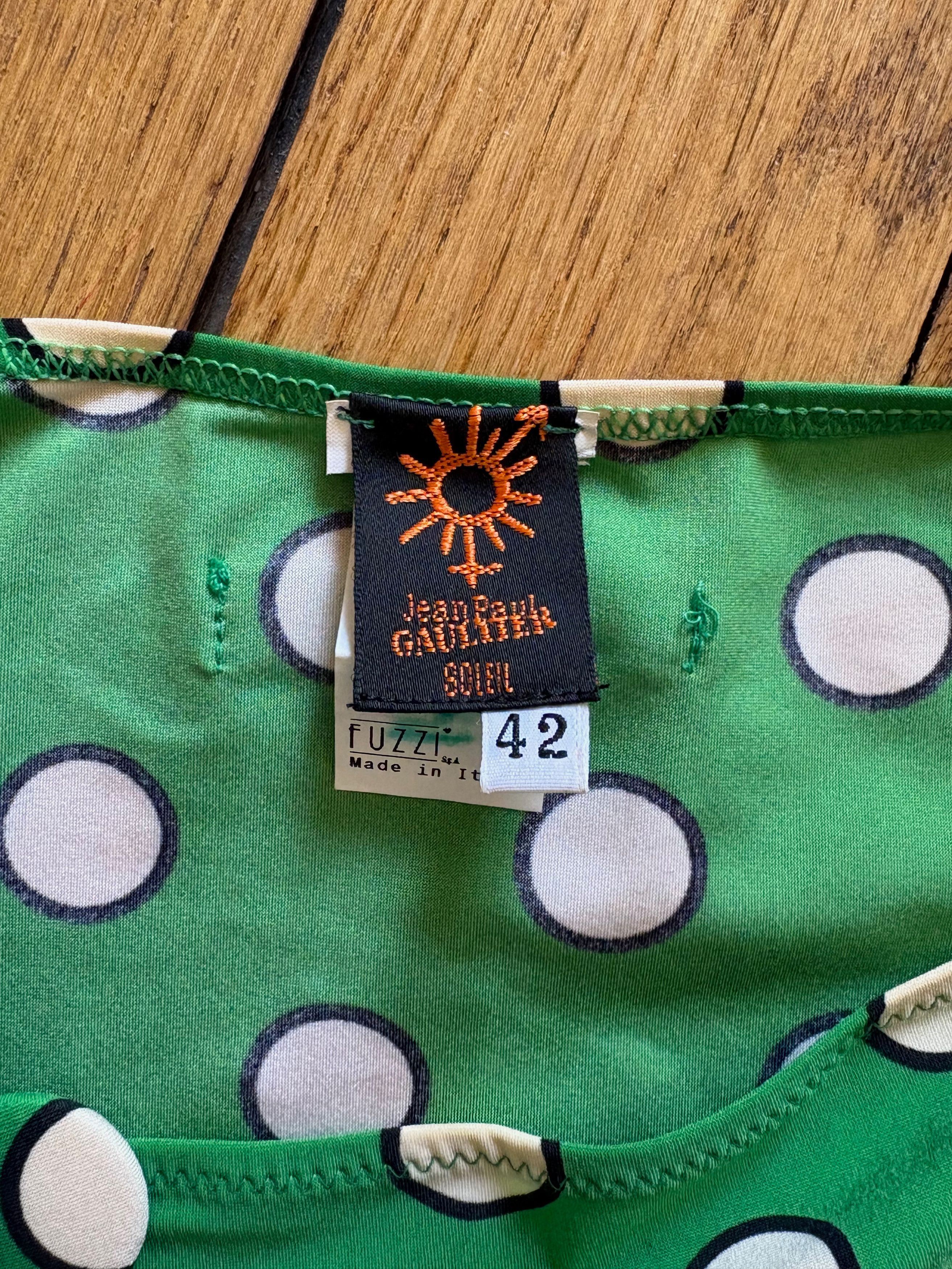 Jean Paul Gaultier Jean Paul Gaultier SS99 green polka dot bikini set Size M / US 6-8 / IT 42-44 - 4 Thumbnail