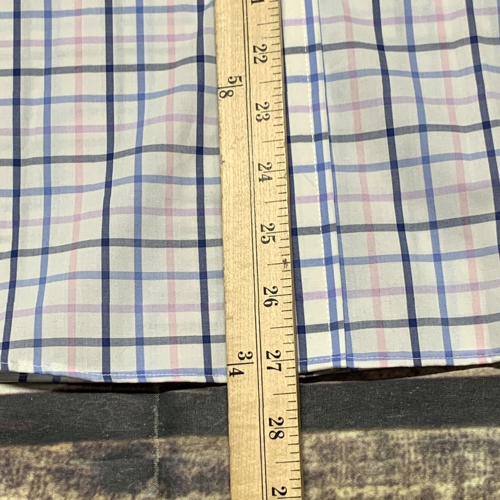 Club Room Club Room Shirt Men XL White Blue Plaid Button-Front Casual Size US XL / EU 56 / 4 - 5 Thumbnail