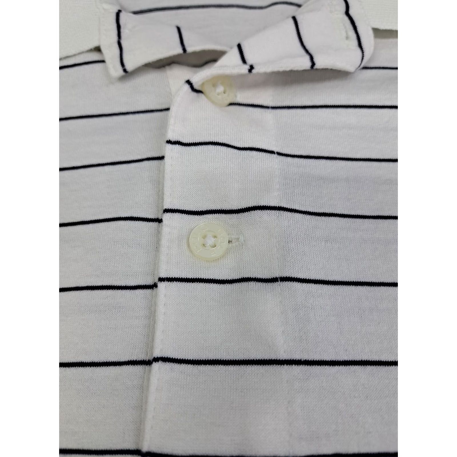 Ralph Lauren Ralph Lauren Polo Golf Short Sleeve Shirt Mens Size L White Black Stripe #4000 Size US L / EU 52-54 / 3 - 7 Thumbnail