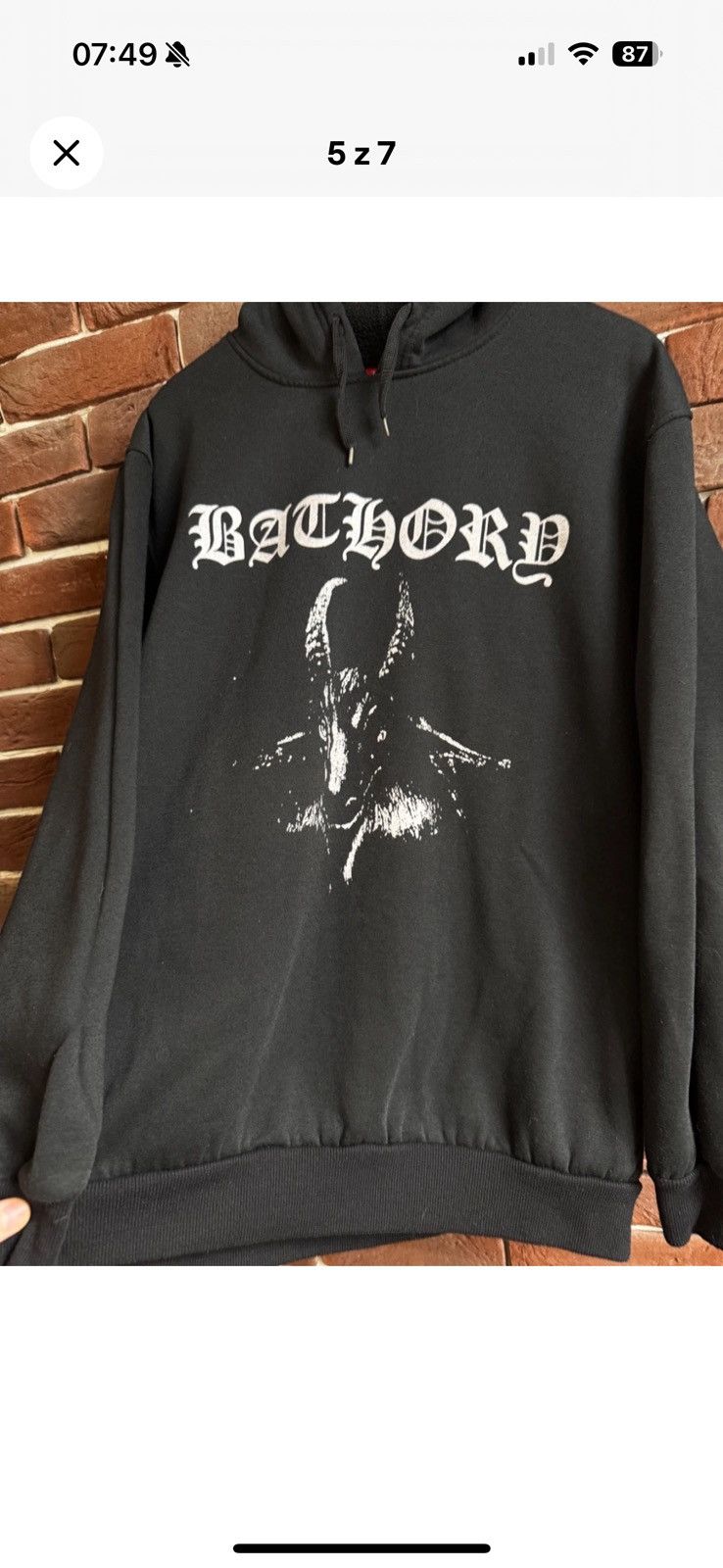 Band Tees Bathory Goat Album Black Metal Band Hoodie XL Grail Size US XL / EU 56 / 4 - 5 Thumbnail