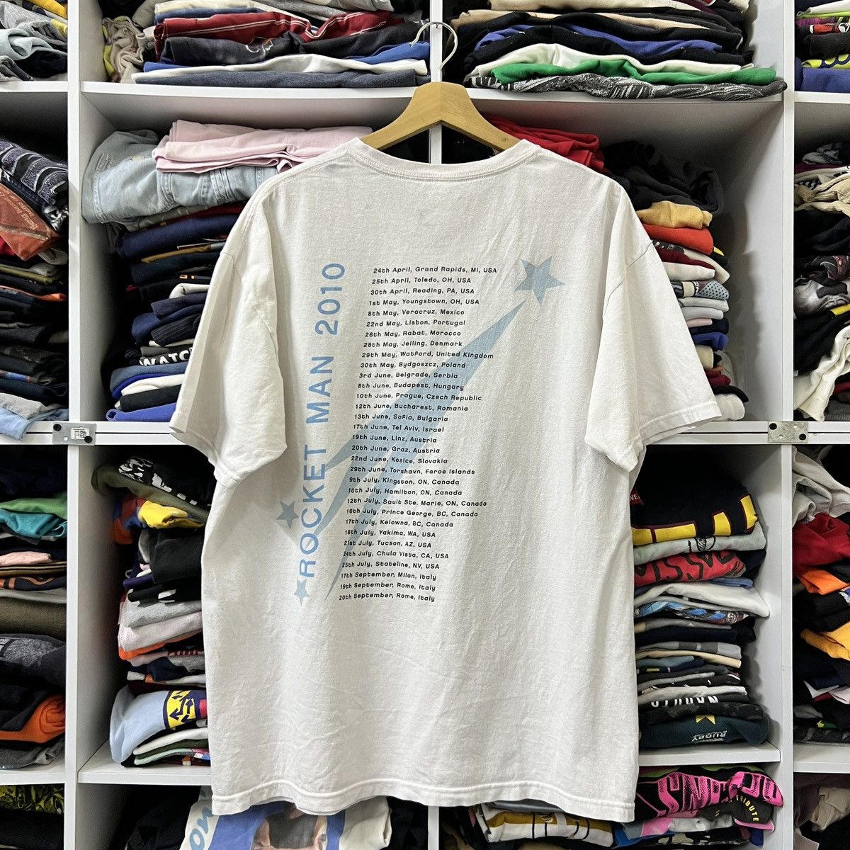 Band Tees × Vintage VTG ELTON JOHN ROCKETMAN Size US XL / EU 56 / 4 - 2 Thumbnail