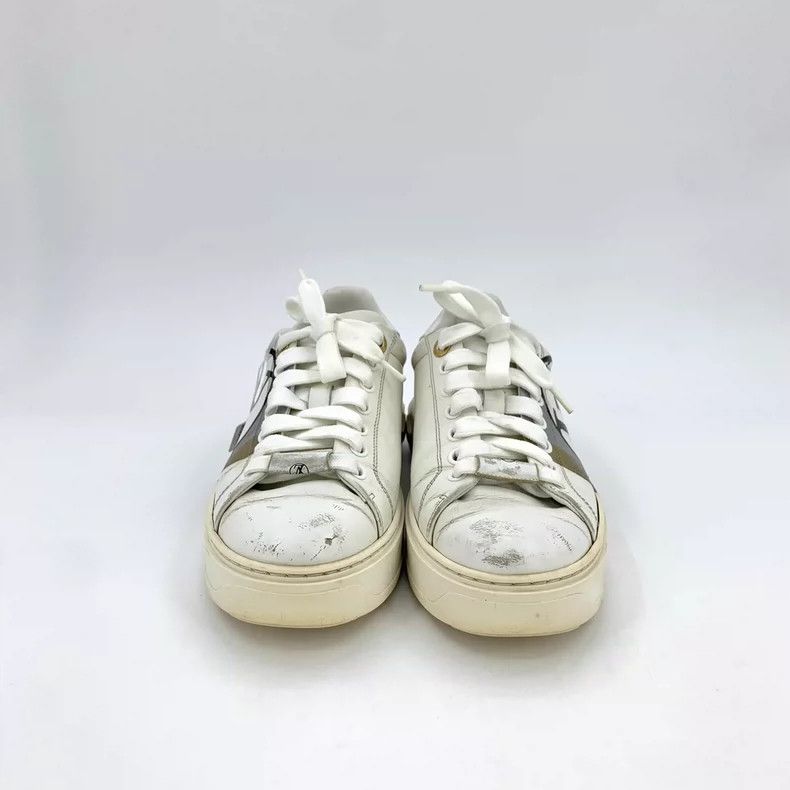 Louis Vuitton Louis Vuitton White side logo printed lace-up platform cas Size US 5 / EU 37 - 3 Thumbnail