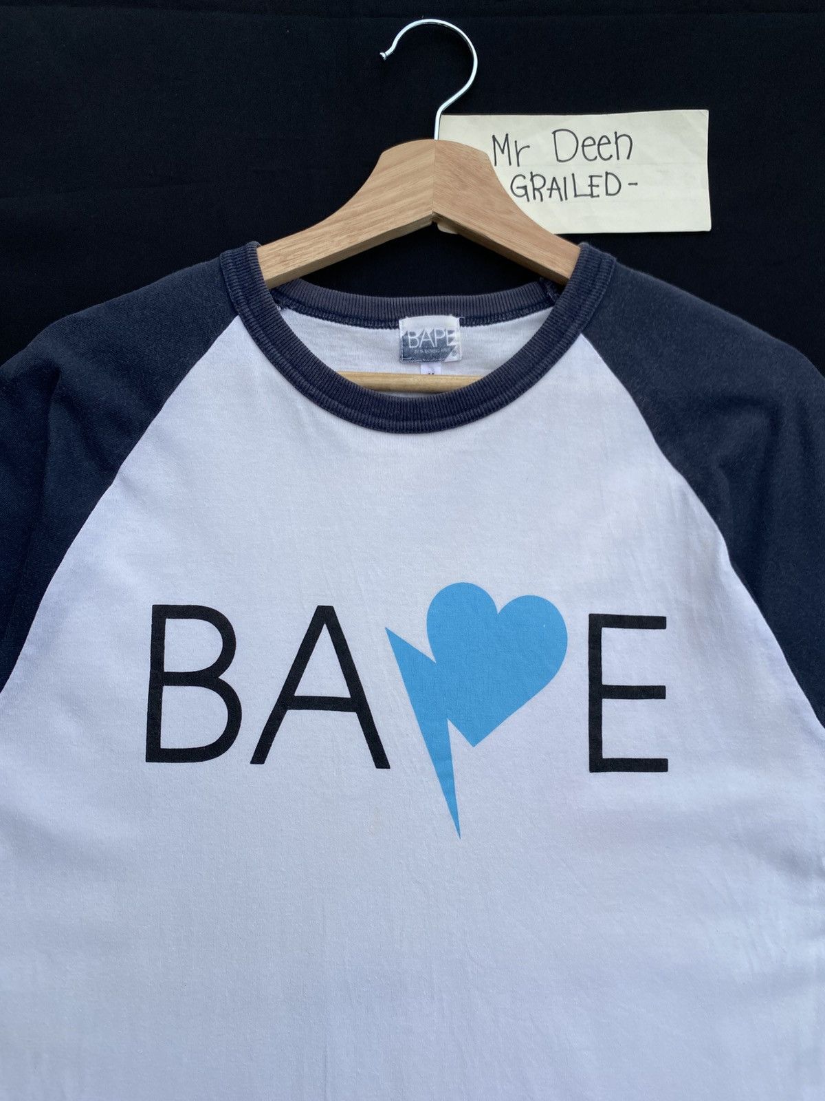 Bape Rare BAPE Blue Love Heart Sign Tshirt Size US M / EU 48-50 / 2 - 1 Thumbnail