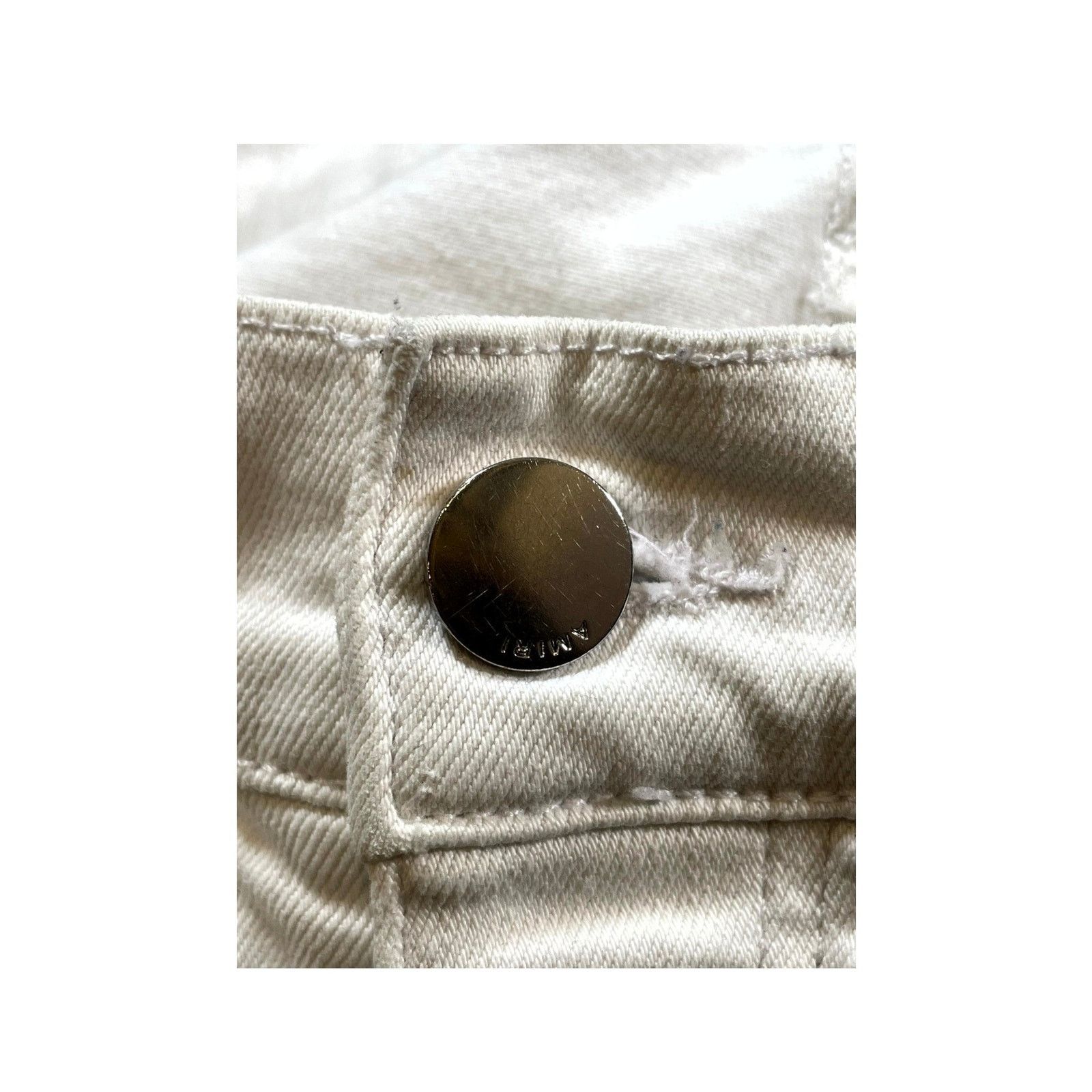 Amiri Amiri Plain Thrasher (Missing Metal Tag) White Jeans Size US 31 - 3 Thumbnail