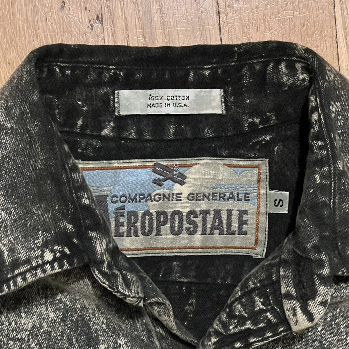 Aeropostale Vintage Aeropostale Mens Large Button Up Acid Wash Green Size US L / EU 52-54 / 3 - 3 Thumbnail