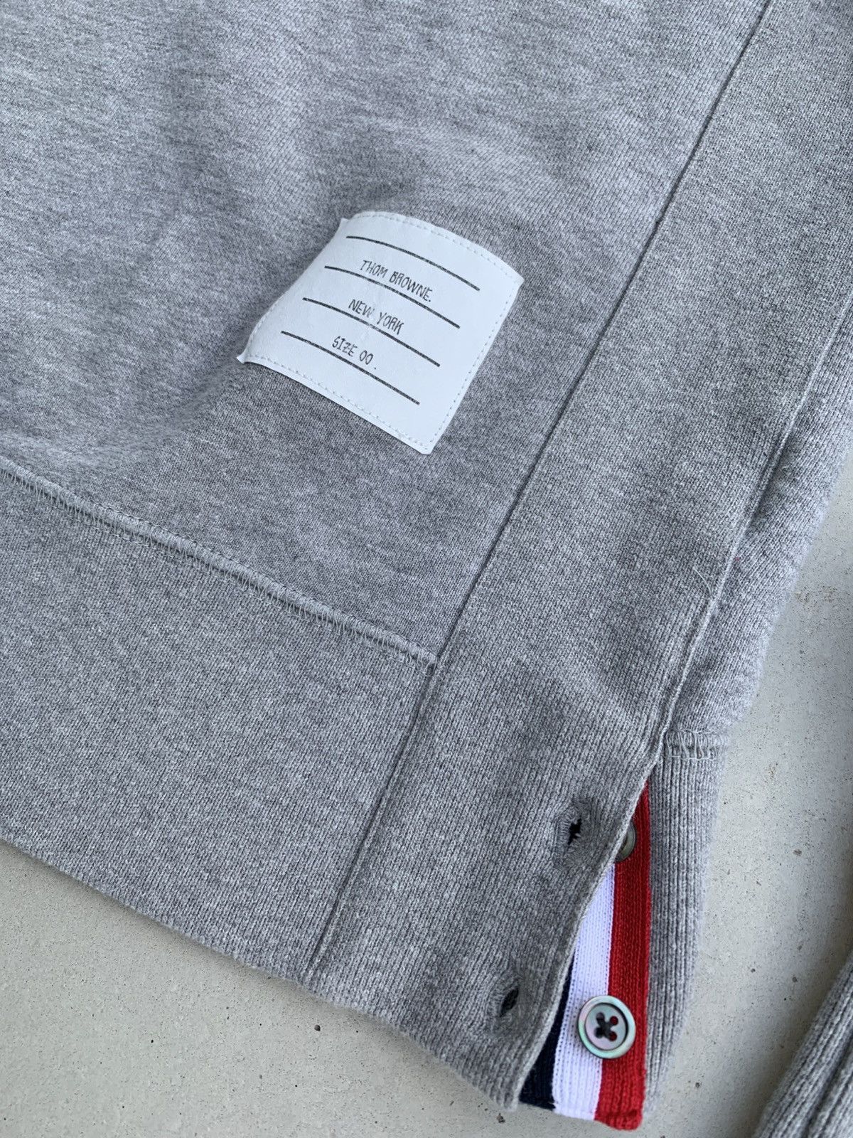 Thom Browne Thom Browne 4-Bar Stripe Cotton Sweatshirt Luxury Brands Size US XXS / EU 40 - 4 Thumbnail