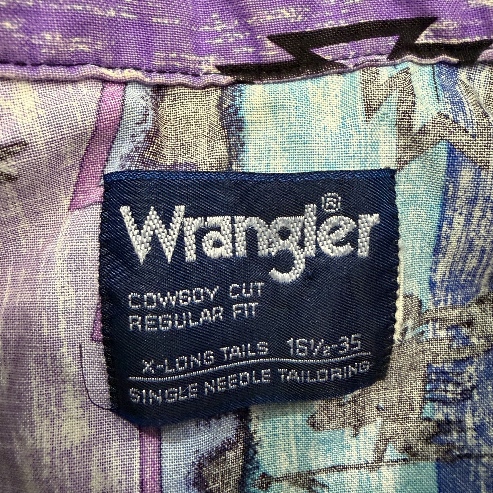 Wrangler Vintage Wrangler Cowboy Cut Shirt Men's 16.5 35 Aztec Cowboy Size US L / EU 52-54 / 3 - 5 Thumbnail