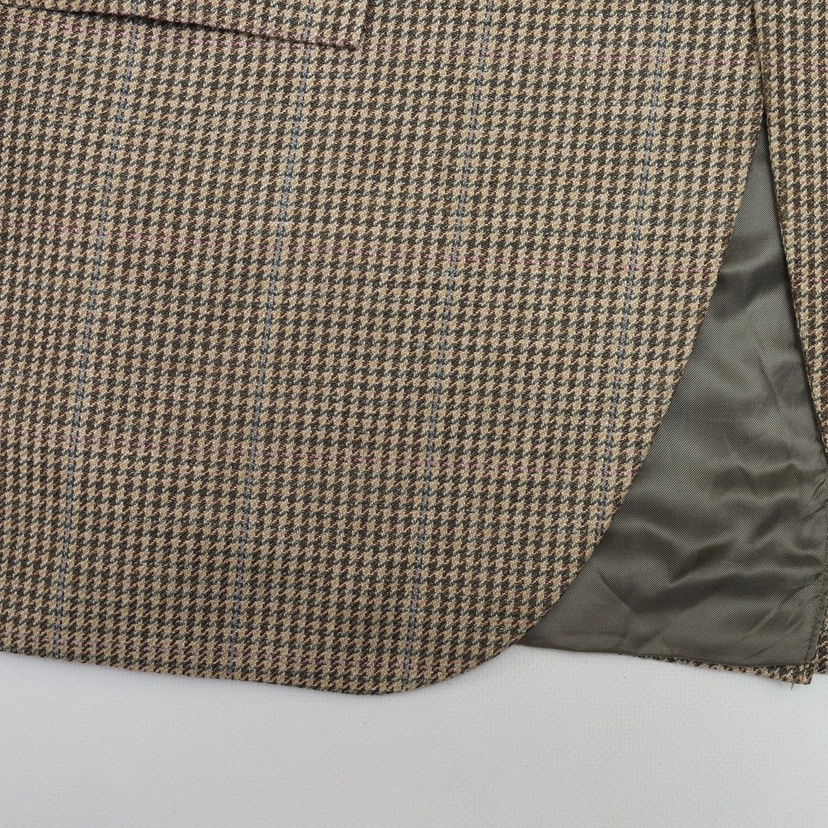 Polo Ralph Lauren Polo Ralph Lauren Vintage Houndstooth Blazer Silk Flax Wool Size 42R - 3 Thumbnail