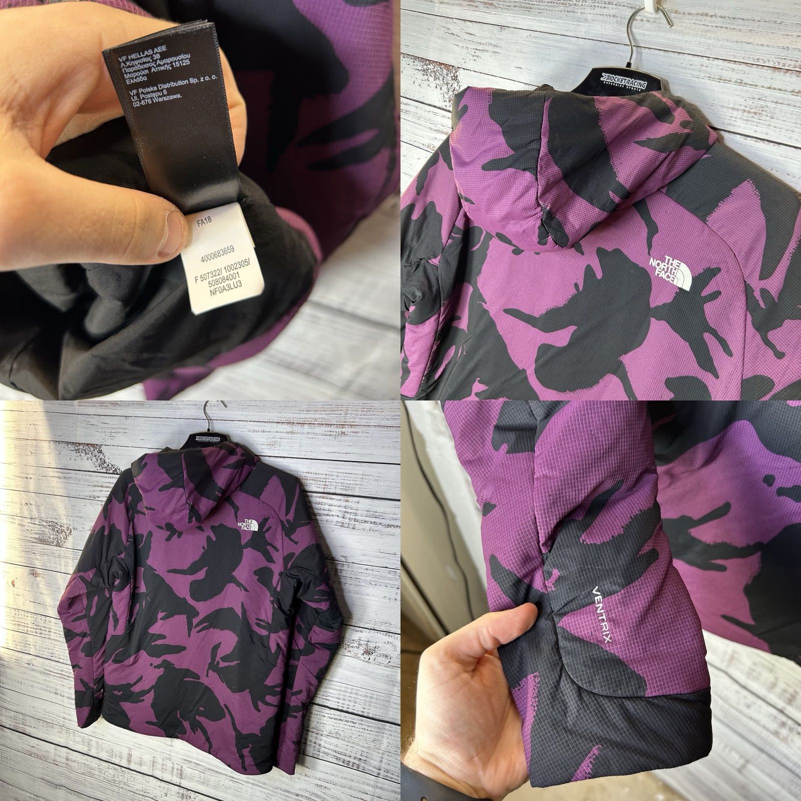 The North Face The North Face TNF Lodgefather Ventrix Hooded Insulated Purple Camo Jacket Large Size US L / EU 52-54 / 3 - 8 Thumbnail