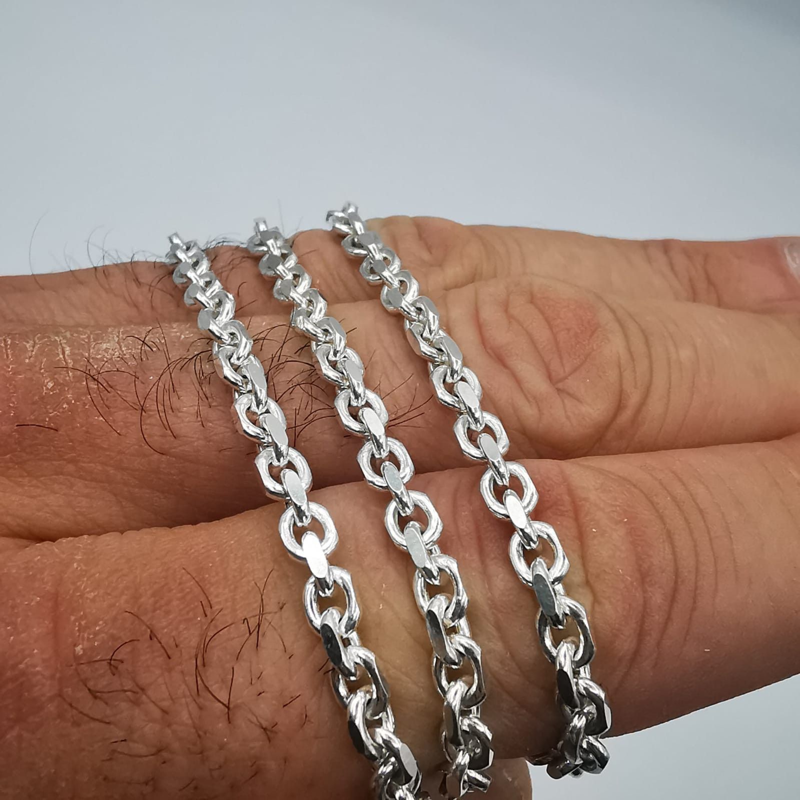 Sterling Silver Vintage Beautiful Jewelry Chain,925 Sterling Silver 22,01g Size ONE SIZE - 3 Thumbnail