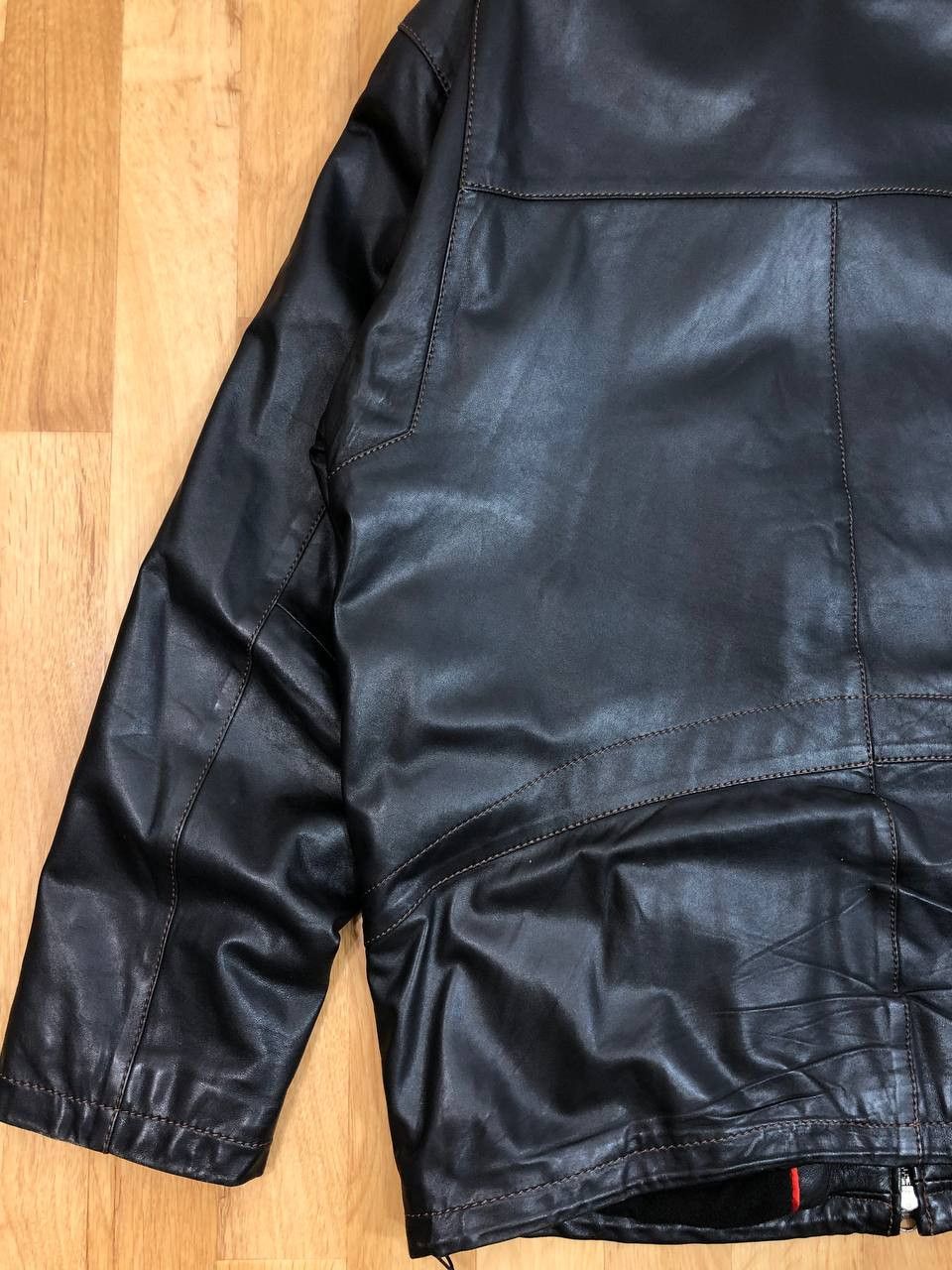 Genuine Leather 90s genuine leather gray boxy bomber jacket avant garde Size US L / EU 52-54 / 3 - 14 Thumbnail