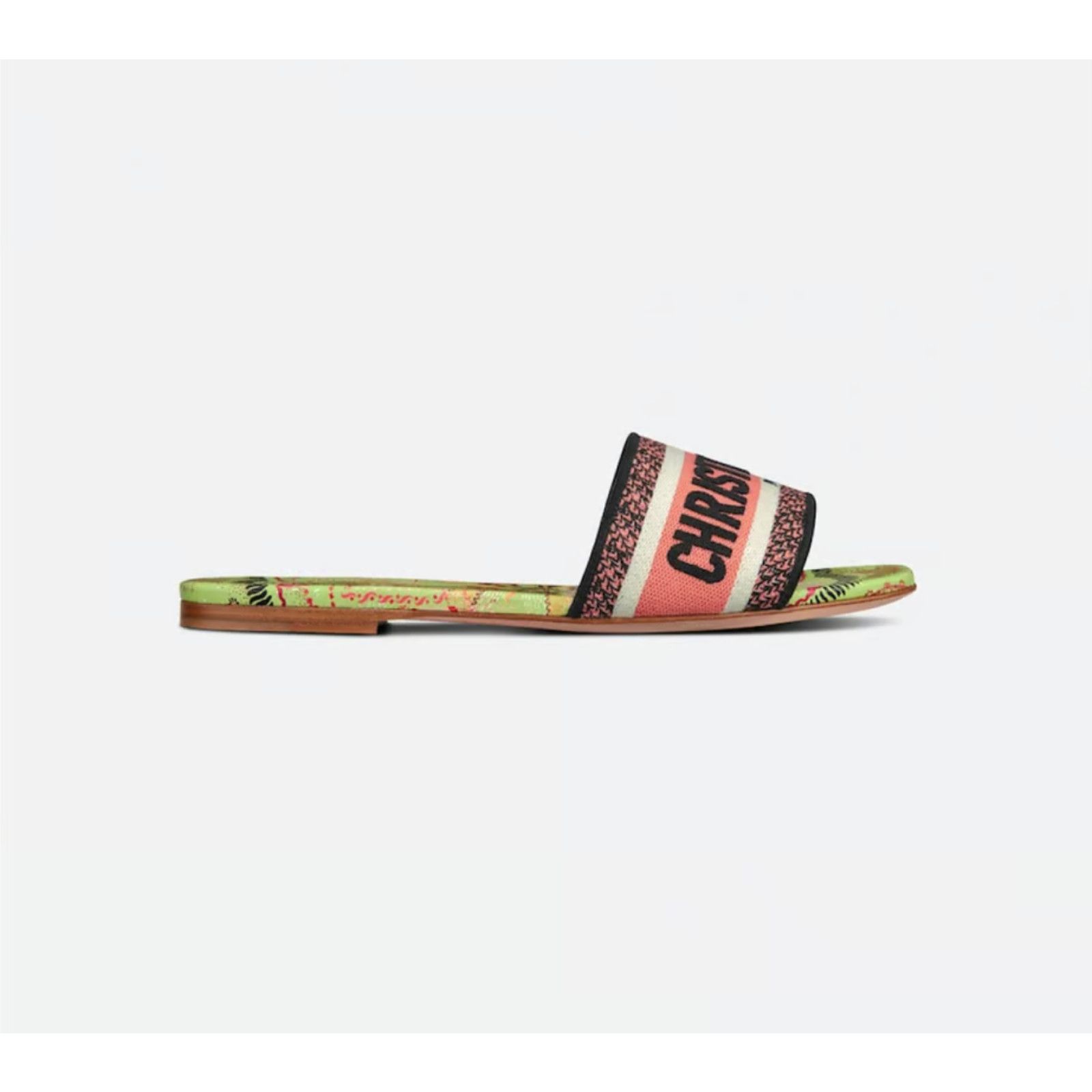 Dior In Lights Dway Embroidered Logo Slide Flat Sandal 35 Size US 5 / IT 35 - 3 Thumbnail