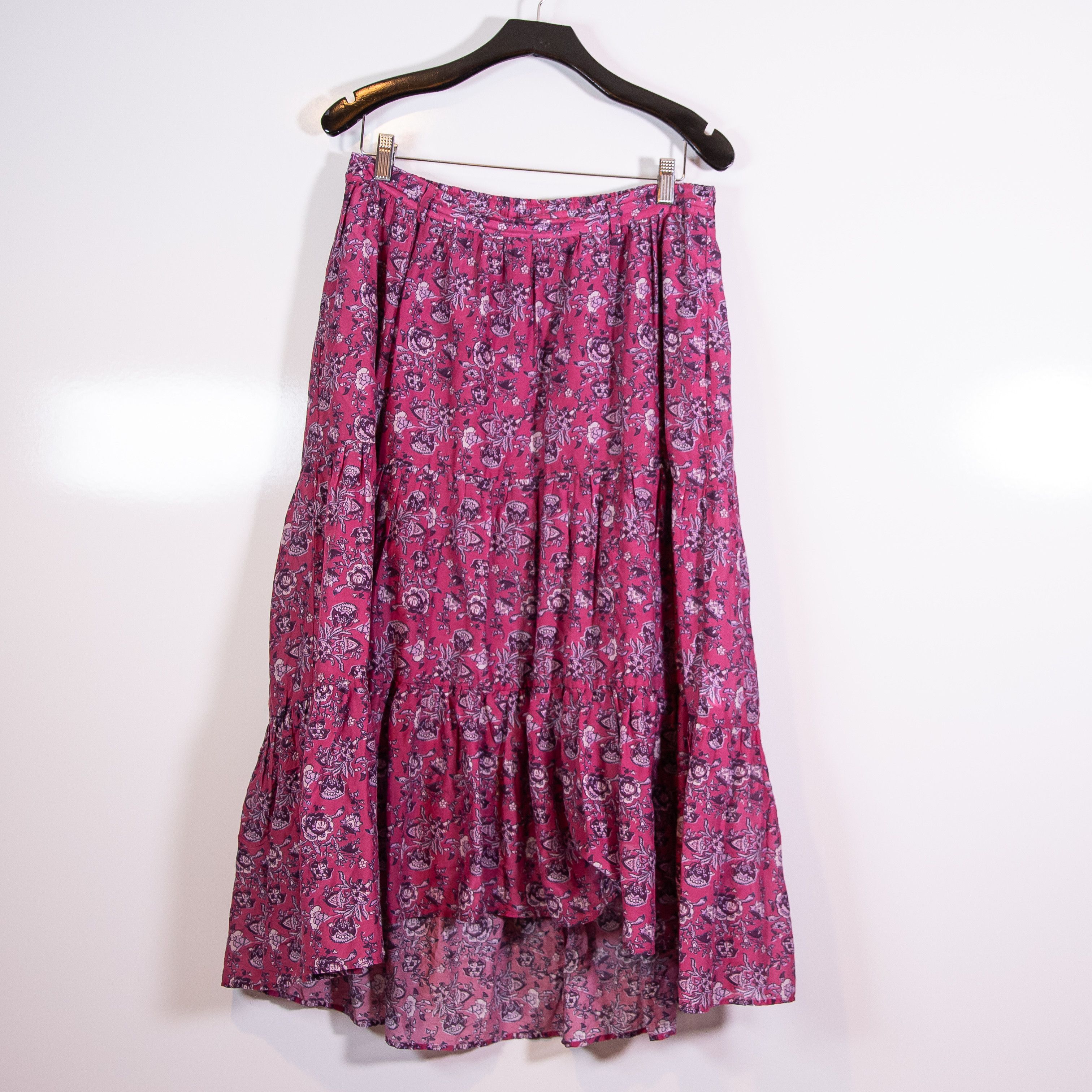 Xirena Xirena Iris Cotton Silk Tiered Boho Midi Skirt Size 34" / US 12 / IT 48 - 1 Thumbnail