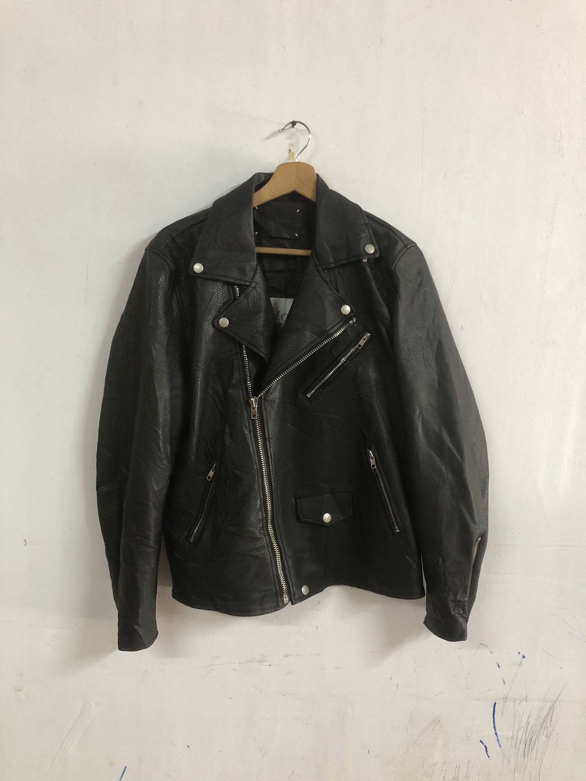 Designer × Japanese Brand vintage Y2K Leather Jacket Dress Volume Punk Design Size US M / EU 48-50 / 2 - 1 Thumbnail