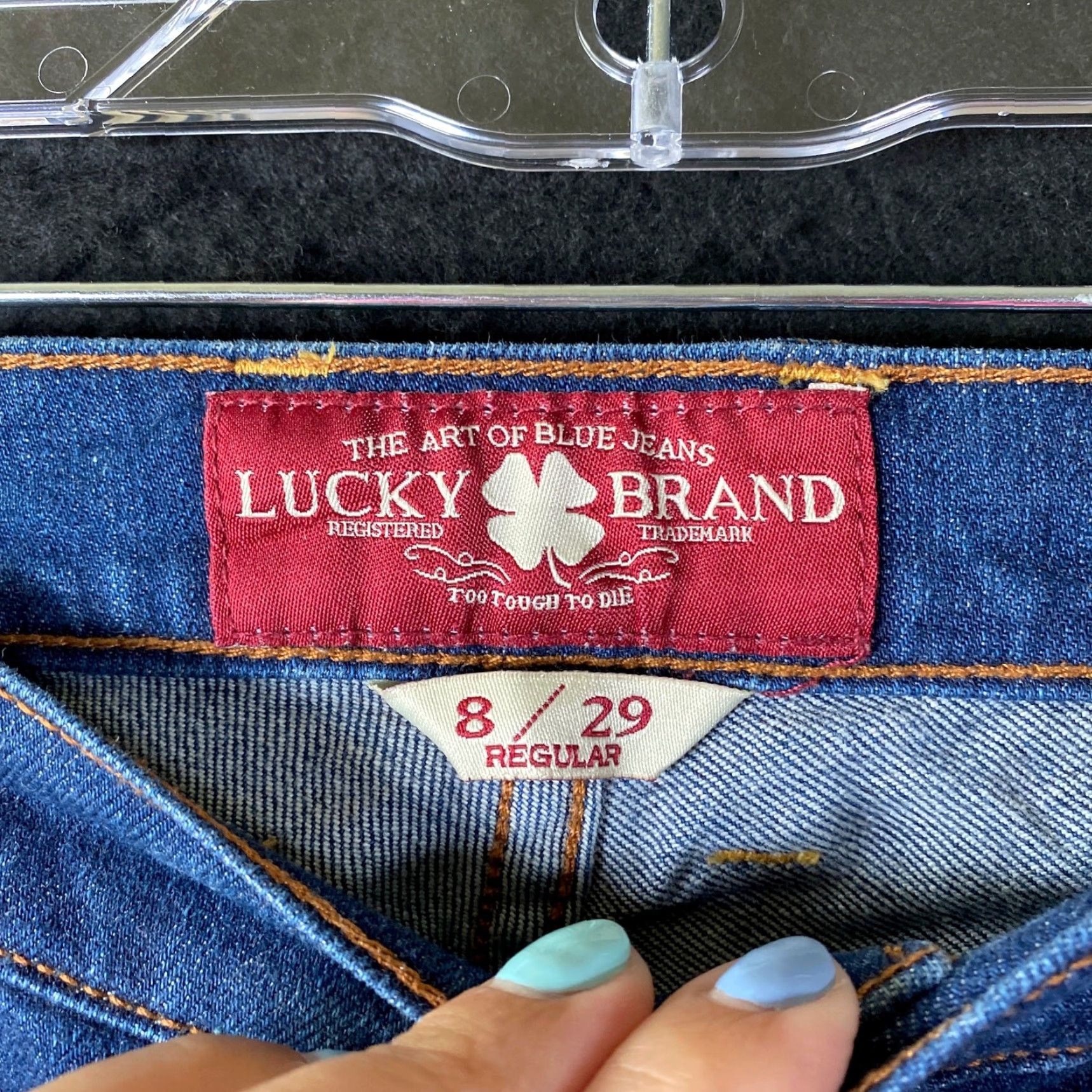 Lucky Brand Lucky Brand Jeans Blue Mid Rise Sofia Boot Stretch 8 Womens 8 Regular 30.5 Inseam Denim 5-Pocket Solid | Bootcut Size 24" / US 00 / IT 34 - 4 Thumbnail