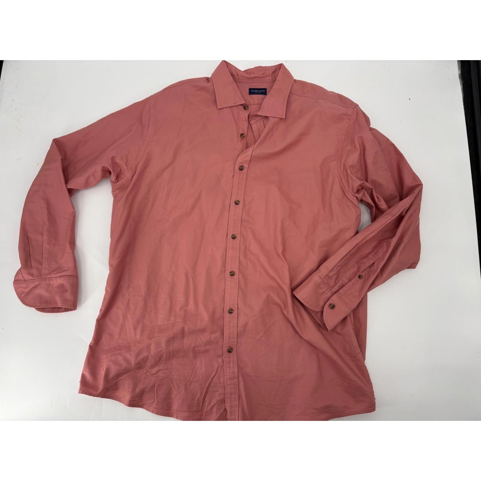Proper Cloth Proper Cloth Mens XXL Pink Cotton Button Down Shirt Size US XXL / EU 58 / 5 - 1 Thumbnail