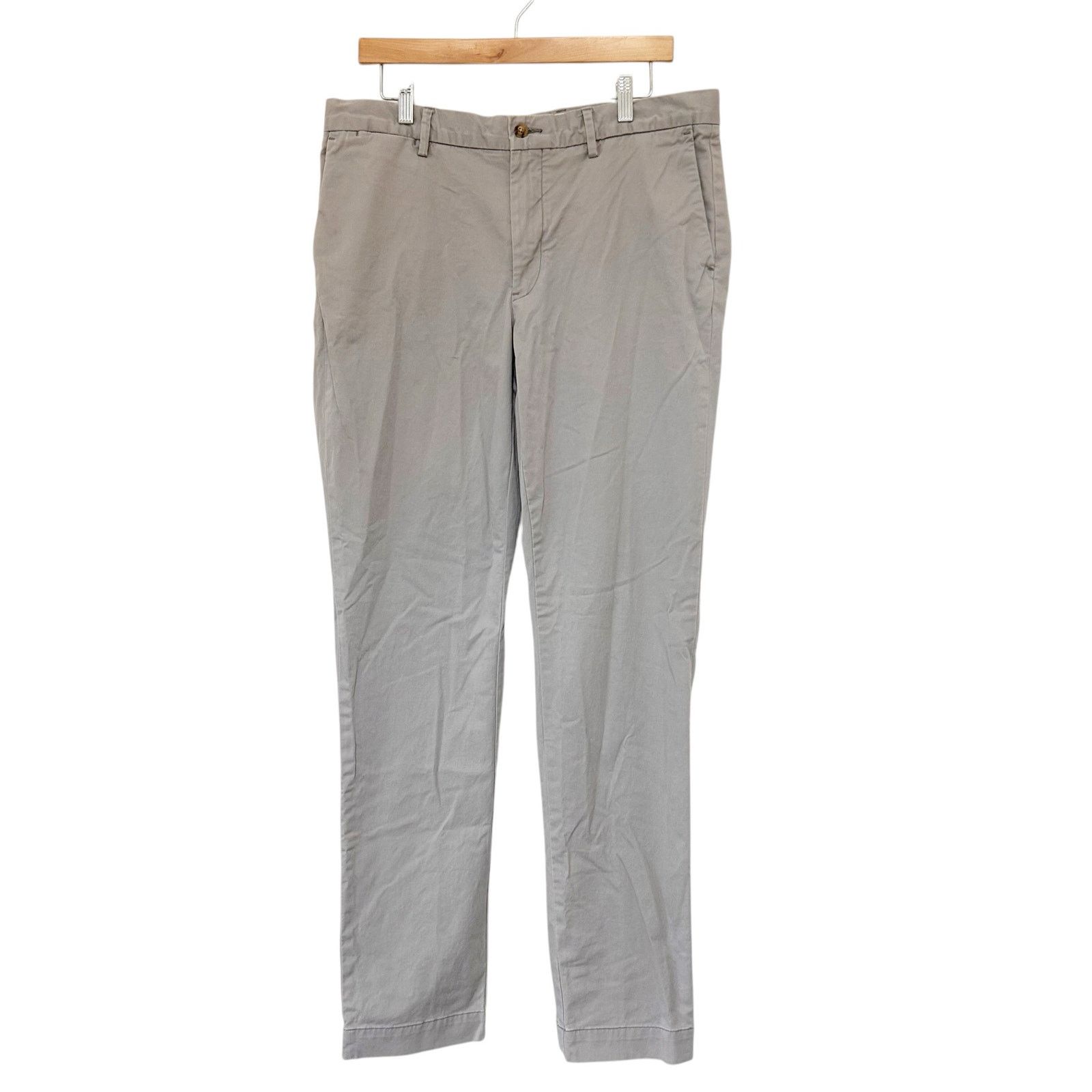 Polo Ralph Lauren Polo Ralph Lauren Gray Chino Flat Front Pants Sz 34x34 Size US 34 / EU 50 - 1 Thumbnail