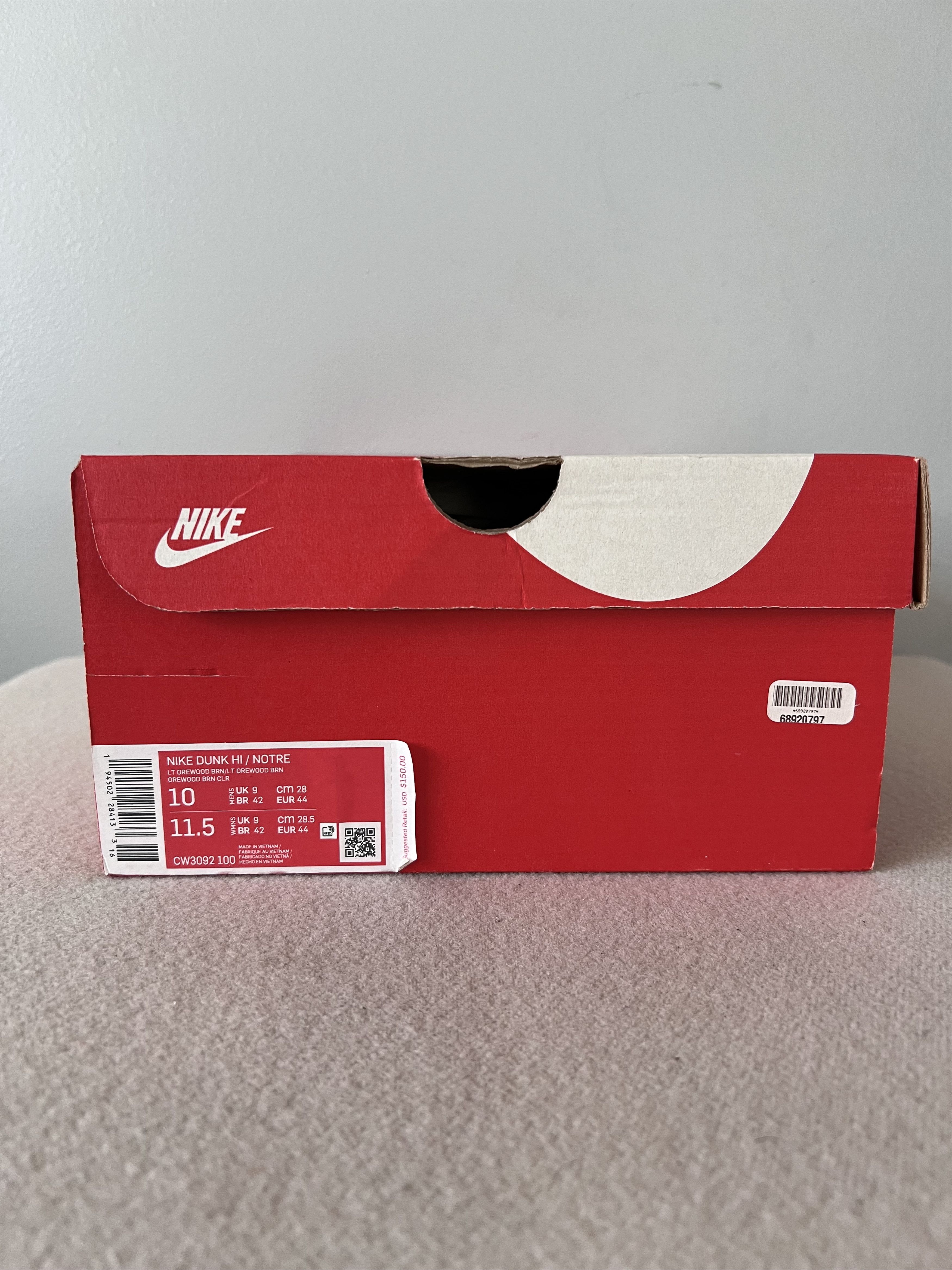 Nike Notre Nike Dunk Hi in Light Orewood Brown Size US 10 / EU 43 - 7 Thumbnail