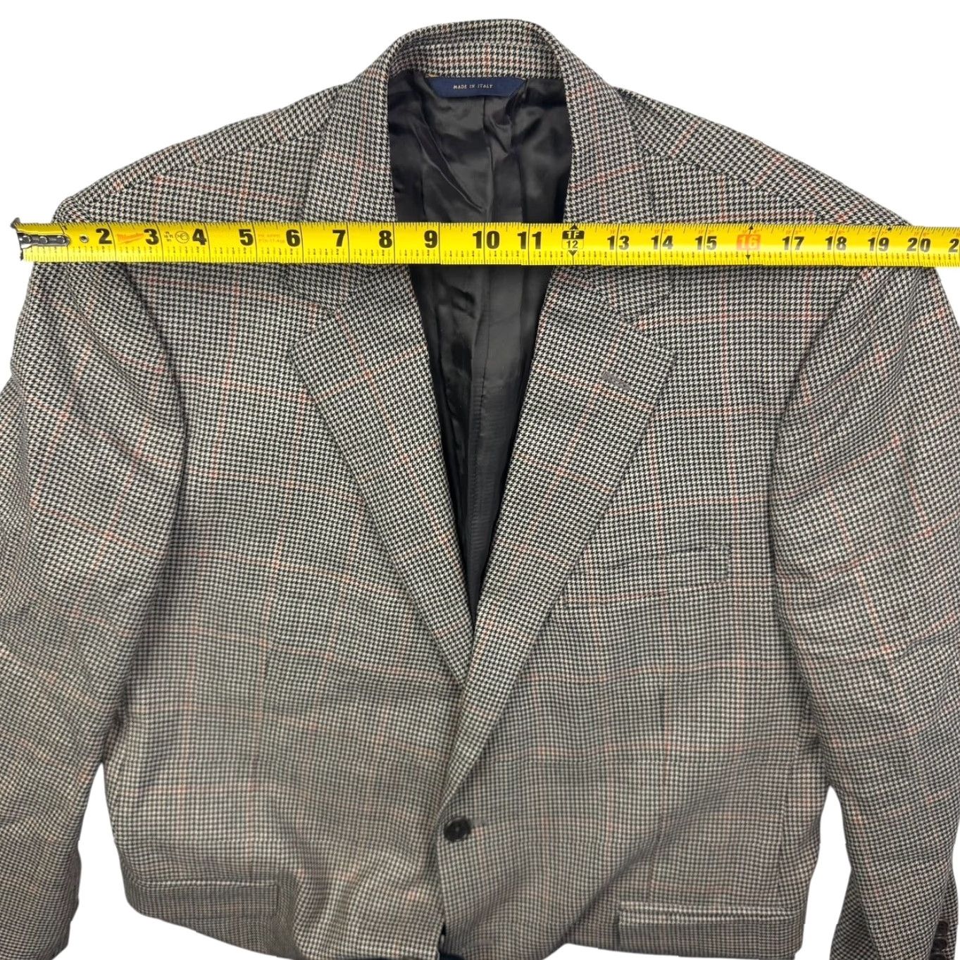 Brooks Brothers Brooks Brothers Blazer Men's 100% Wool Black Red Houndstooth Plaid Italy 43R 2-Button Front Notch Lapel Regular Vintage No N/A Size 46R - 6 Thumbnail